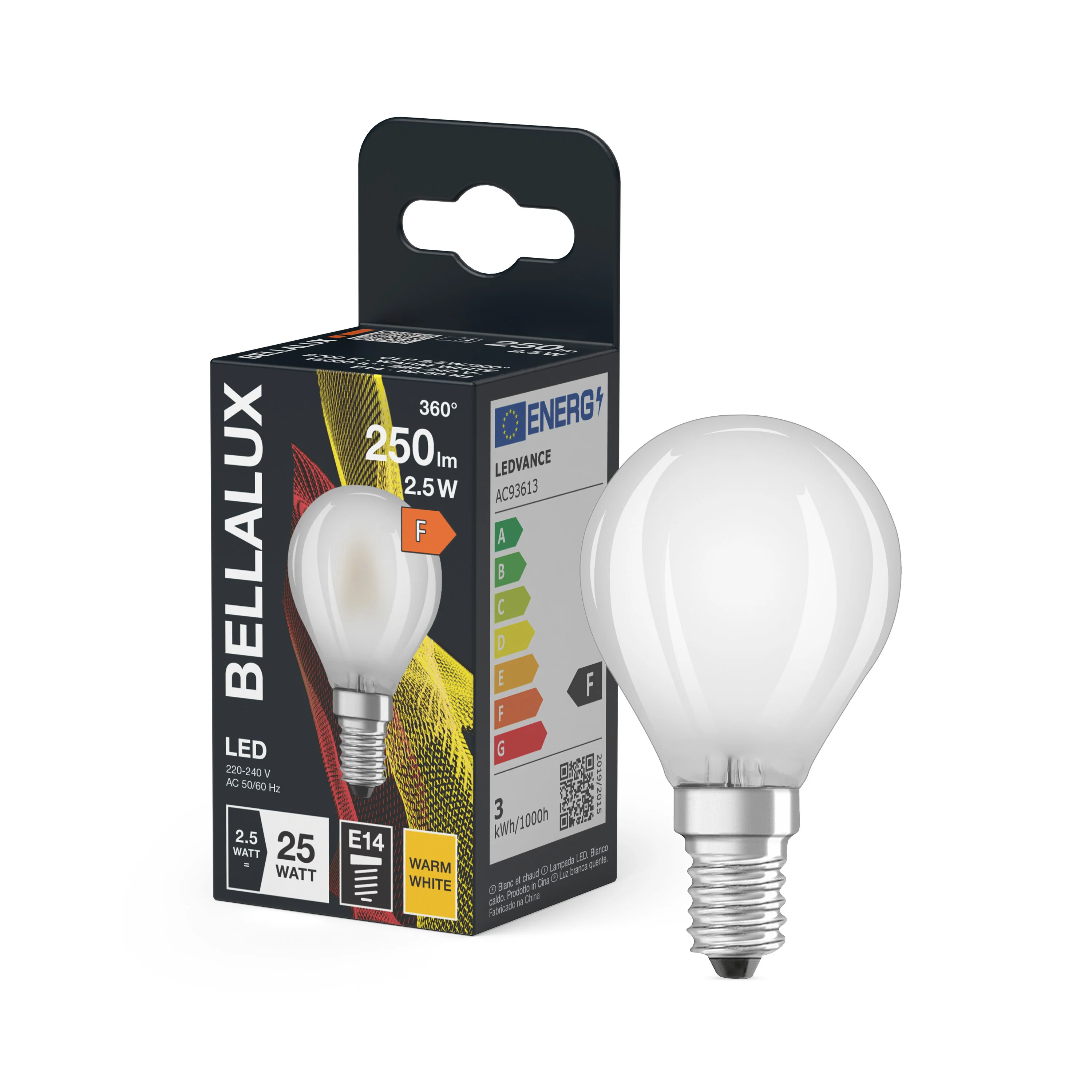 Żarówka LED OSRAM LED Classic P 25 Filament 2.5W 827 Frosted E14 - Image 4
