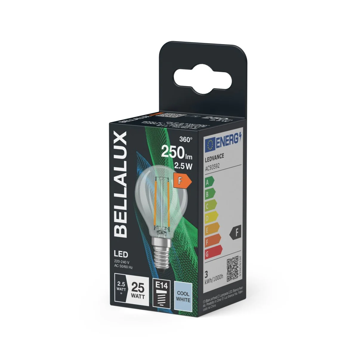 Żarówka LED OSRAM LED Classic P 25 Filament 2.5W 840 Clear E14 - Image 2