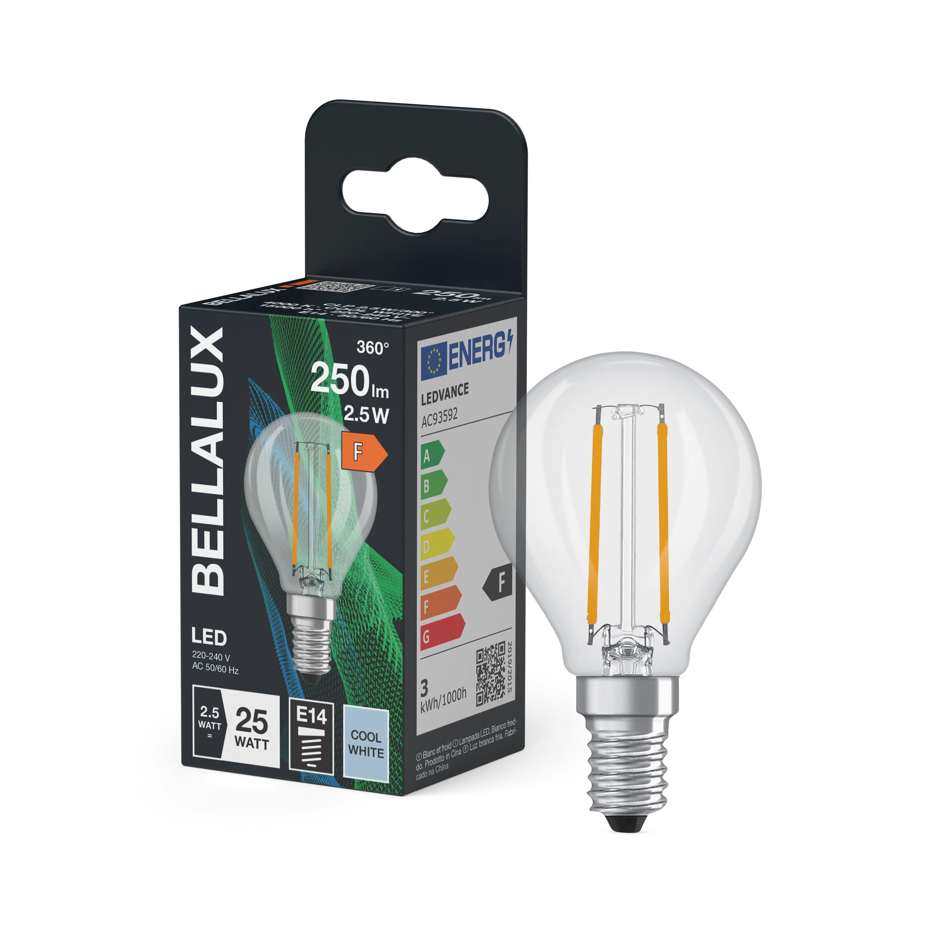 Żarówka LED OSRAM LED Classic P 25 Filament 2.5W 840 Clear E14 - Image 4