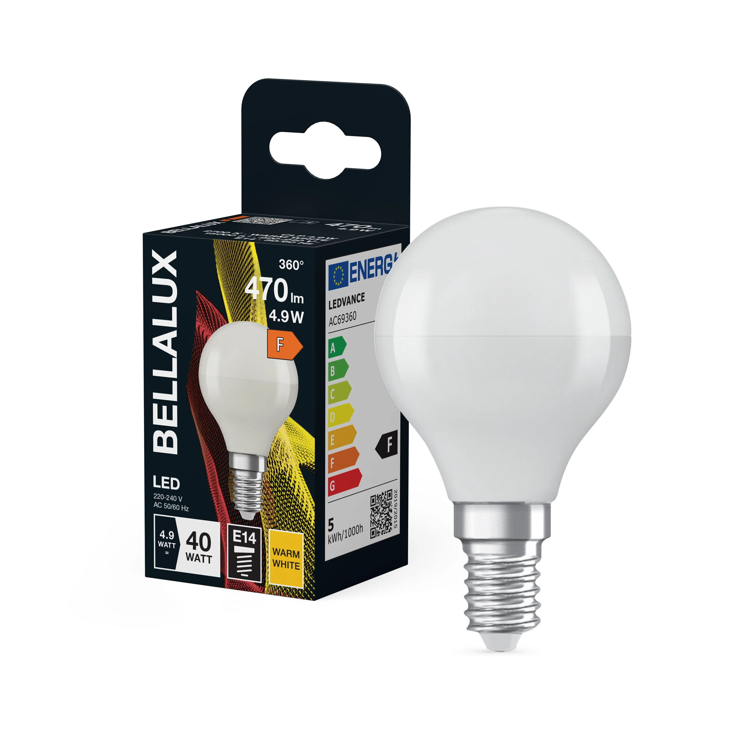 Żarówka LED OSRAM LED Classic P 40 4.9W 827 Frosted E14 ciepła - Image 4