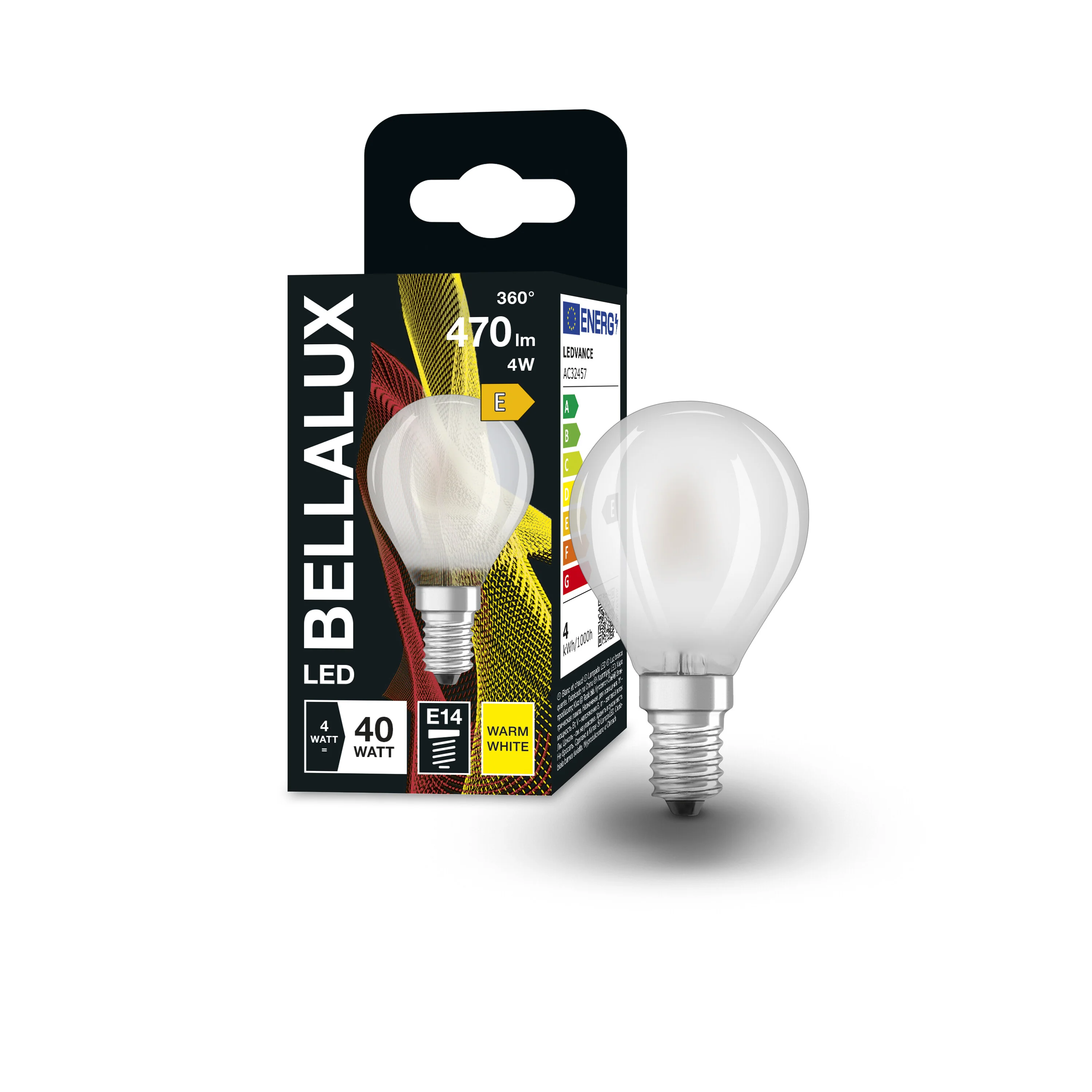 Żarówka LED OSRAM LED Classic P 40 Filament 4.2W 827 Frosted E14 - Image 4