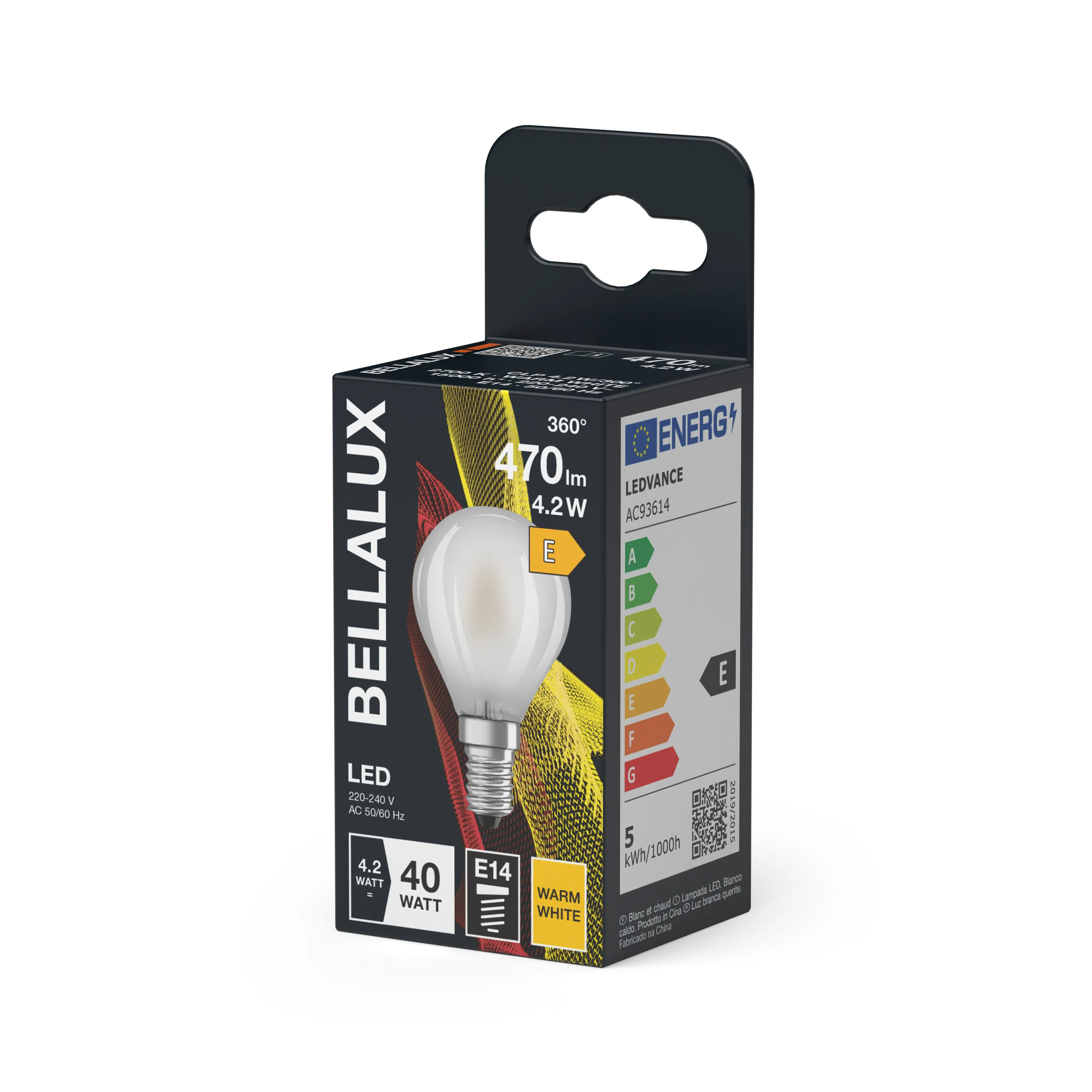 Żarówka LED OSRAM LED Classic P 40 Filament 4.2W 827 Frosted E14 - Image 5