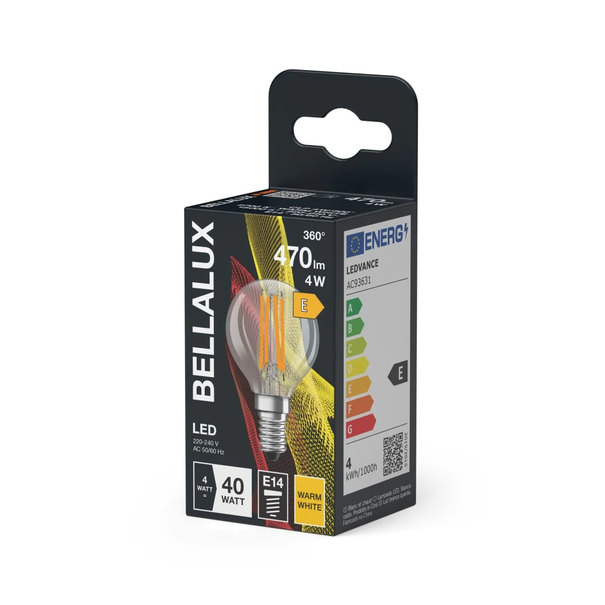Żarówka LED OSRAM LED Classic P 40 Filament 4W 827 Clear E14 - Image 2
