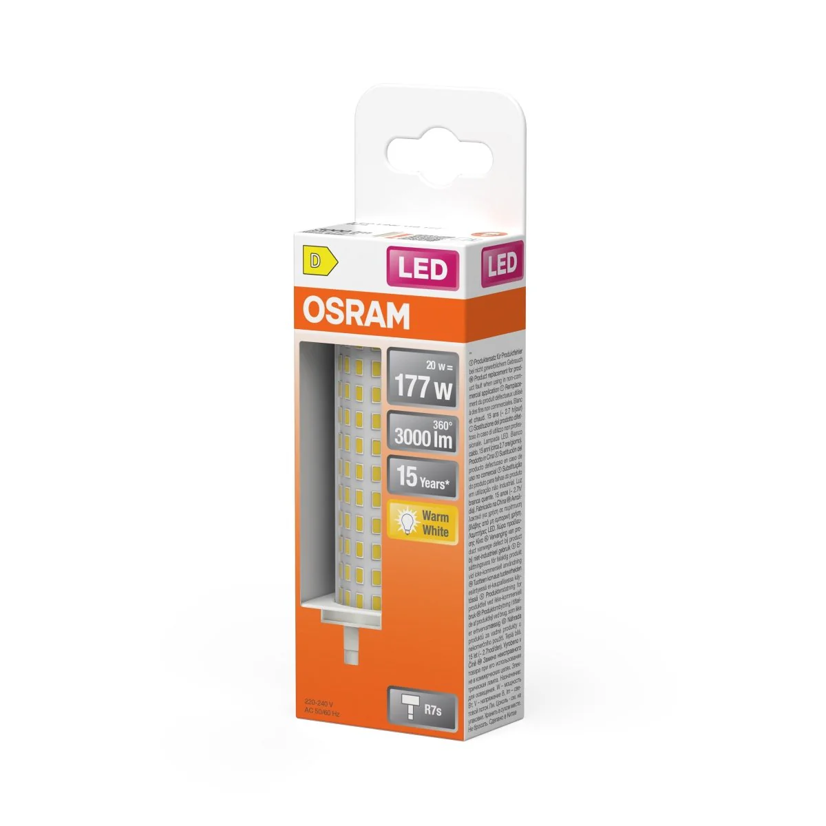 Żarówka LED OSRAM LED Line 118 177 300° 20W 830 Clear R7s - Image 2