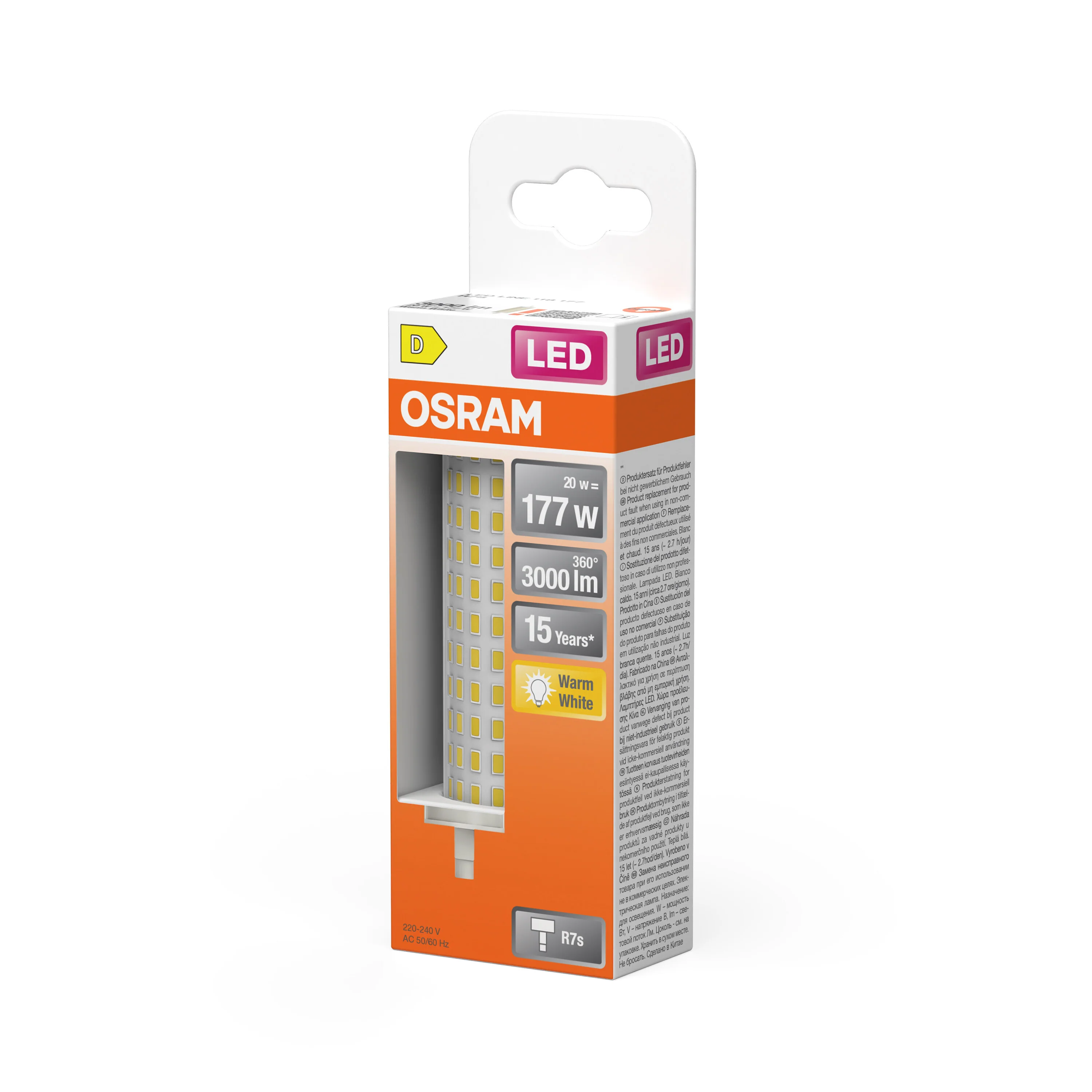 Żarówka LED OSRAM LED Line 118 177 300° 20W 830 Clear R7s - Image 5