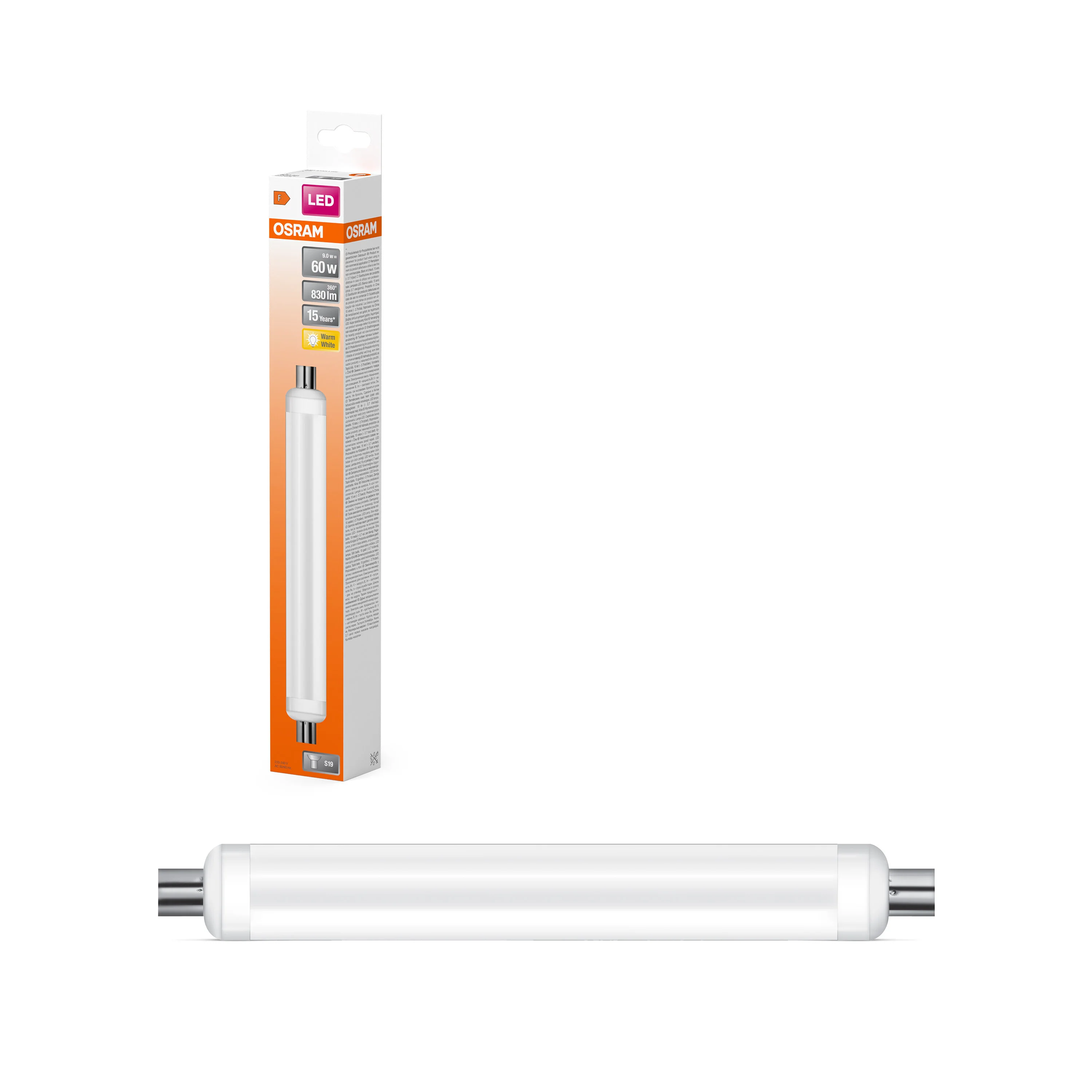 Żarówka LED OSRAM LED Line 60 140° 310mm 9W 827 Frosted S19 - Image 4