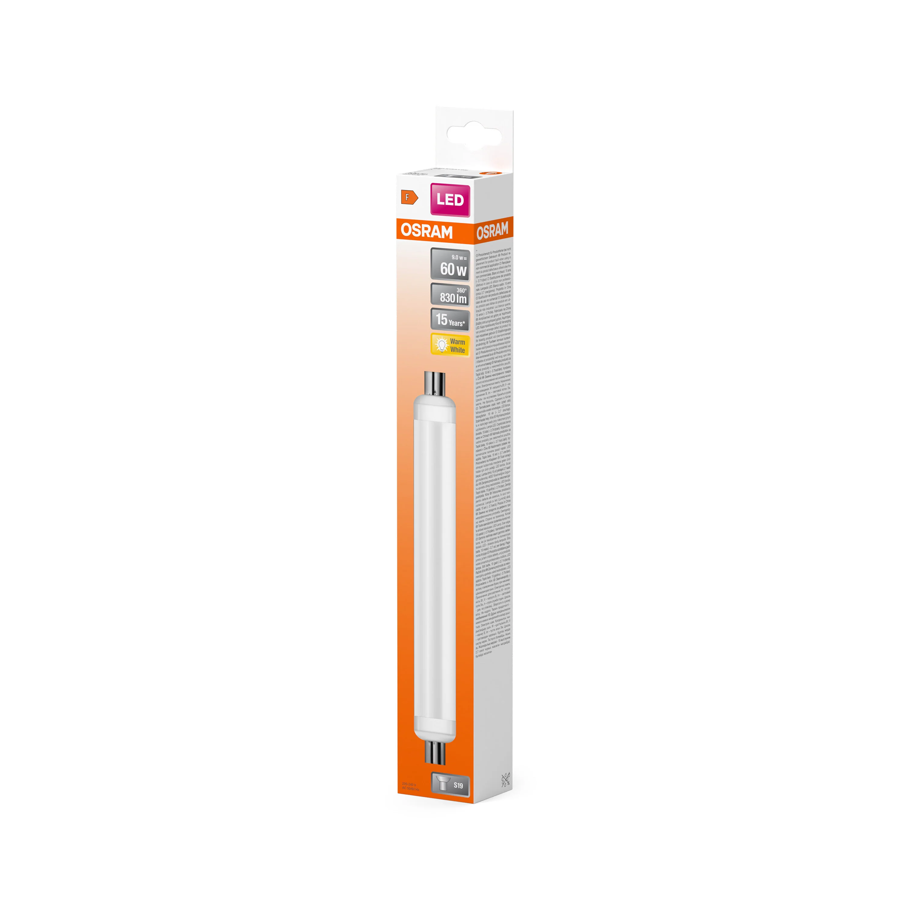 Żarówka LED OSRAM LED Line 60 140° 310mm 9W 827 Frosted S19 - Image 5