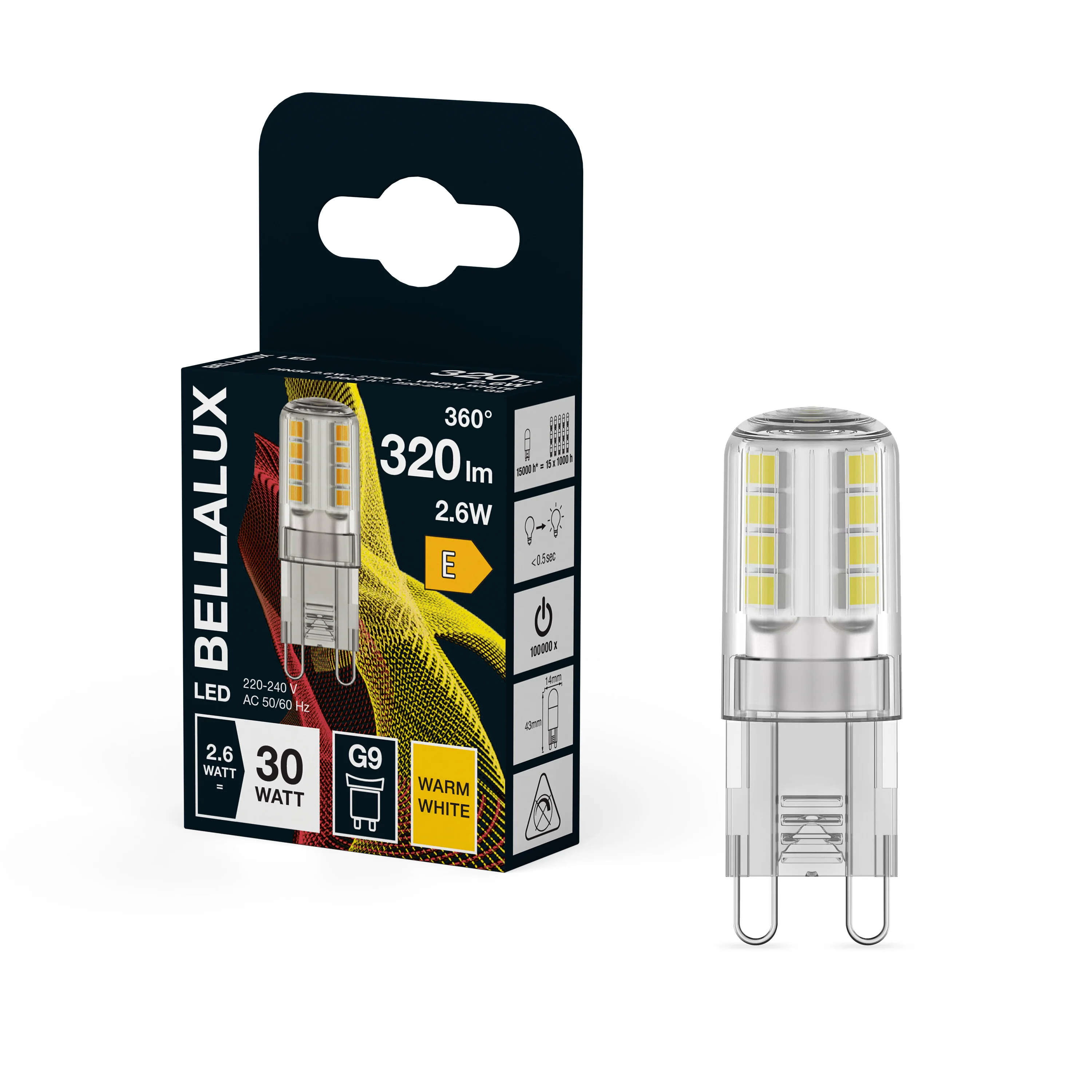Żarówka LED OSRAM LED PIN 30 300° 2.6W 827 Clear G9 - Image 4