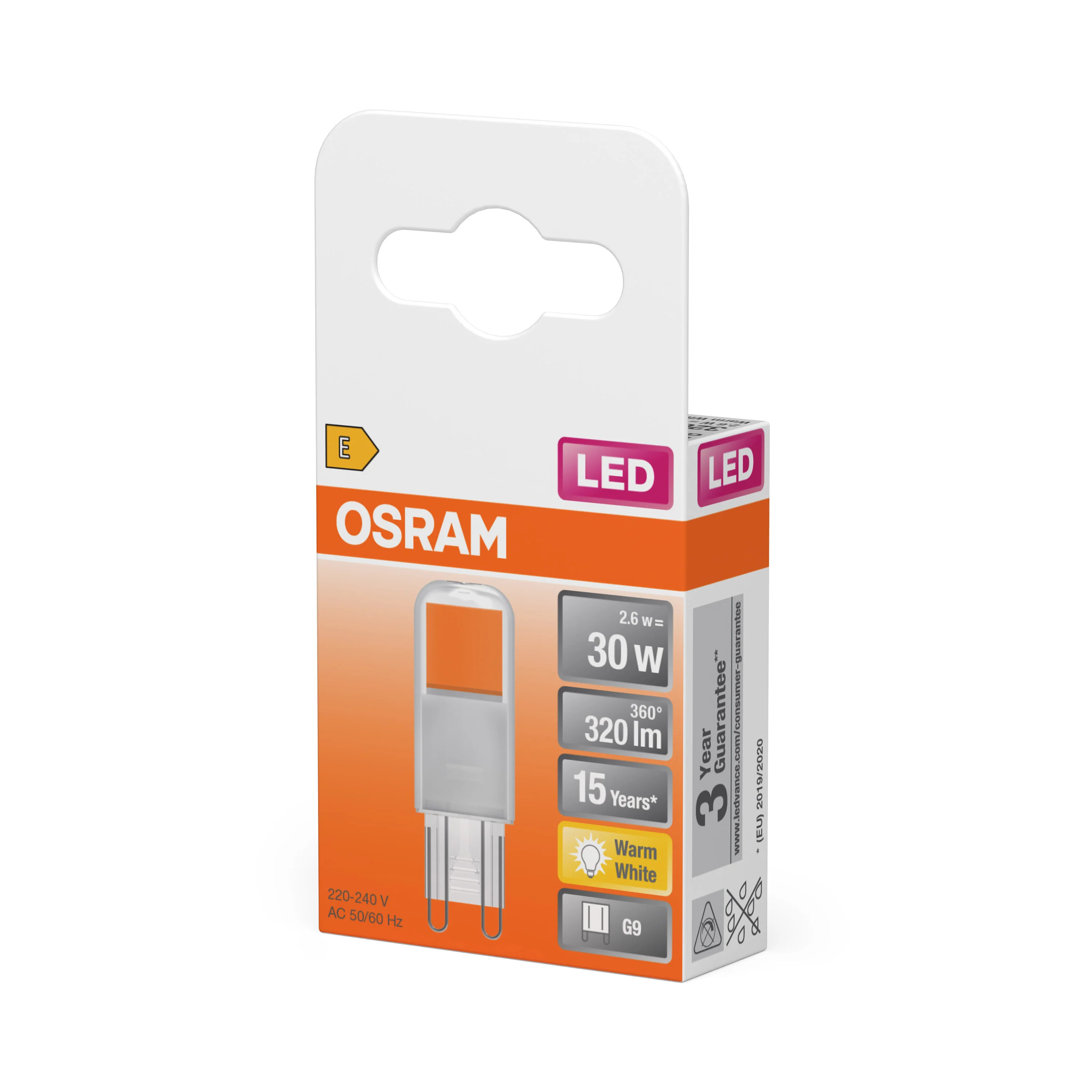 Żarówka LED OSRAM LED PIN 30 320° 2.6W 827 Clear G9 - Image 5