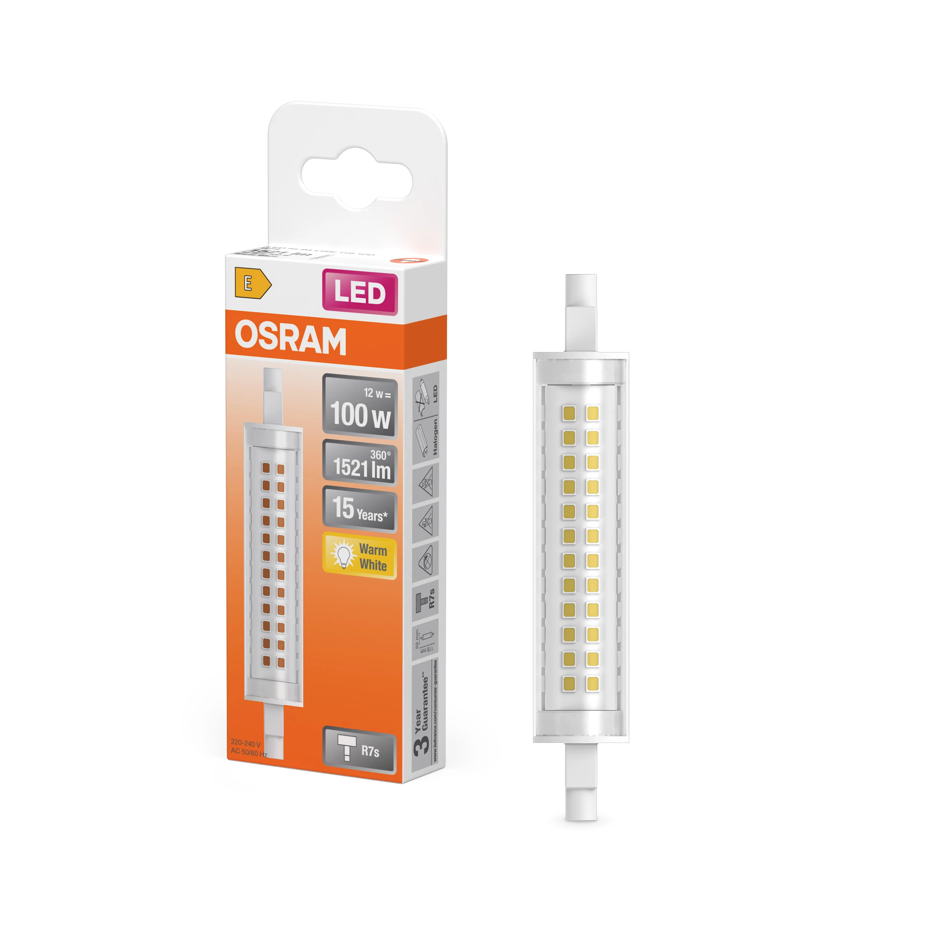 Żarówka LED OSRAM LED Slim Line 118 100 300° 12W 827 Clear R7s - Image 4