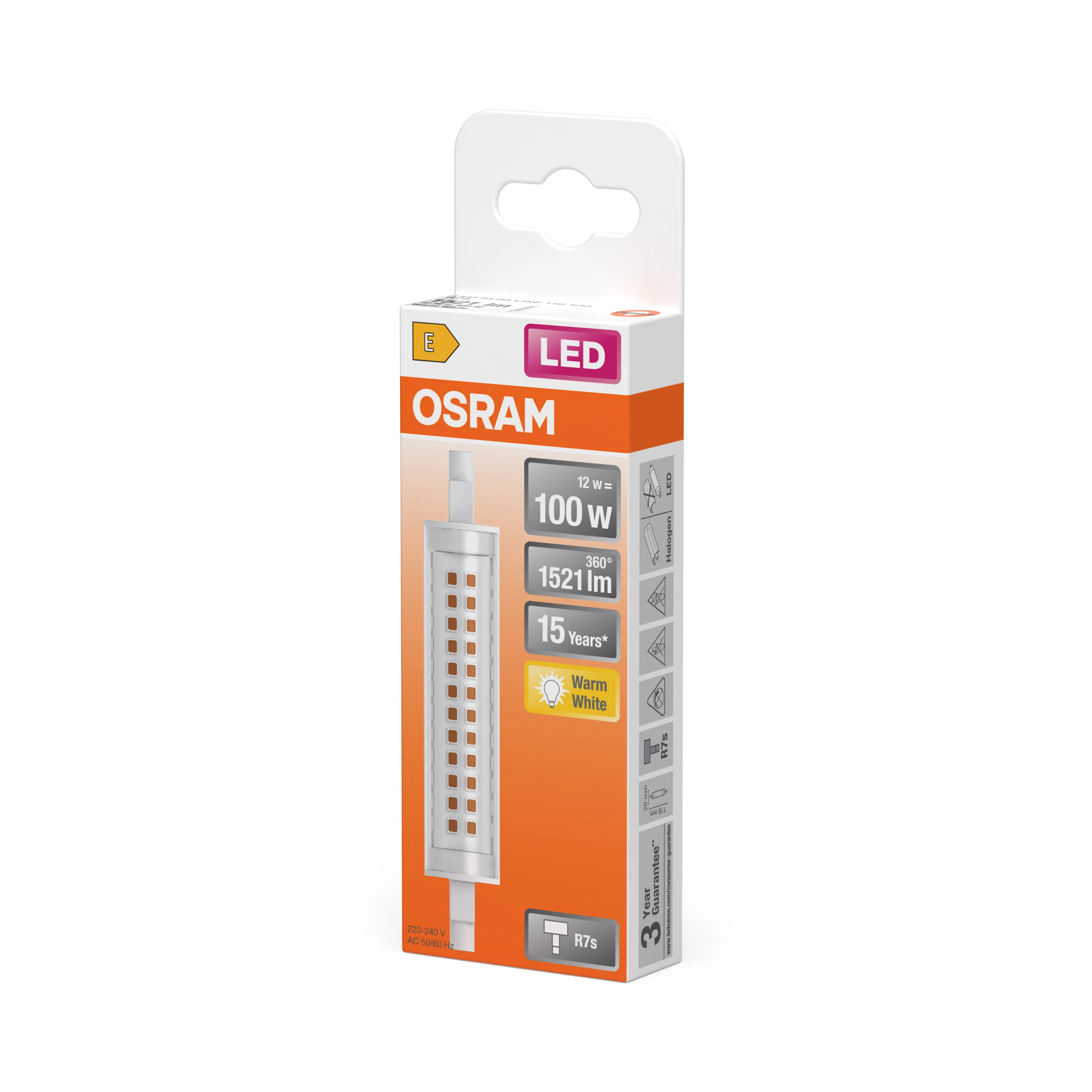 Żarówka LED OSRAM LED Slim Line 118 100 300° 12W 827 Clear R7s - Image 5