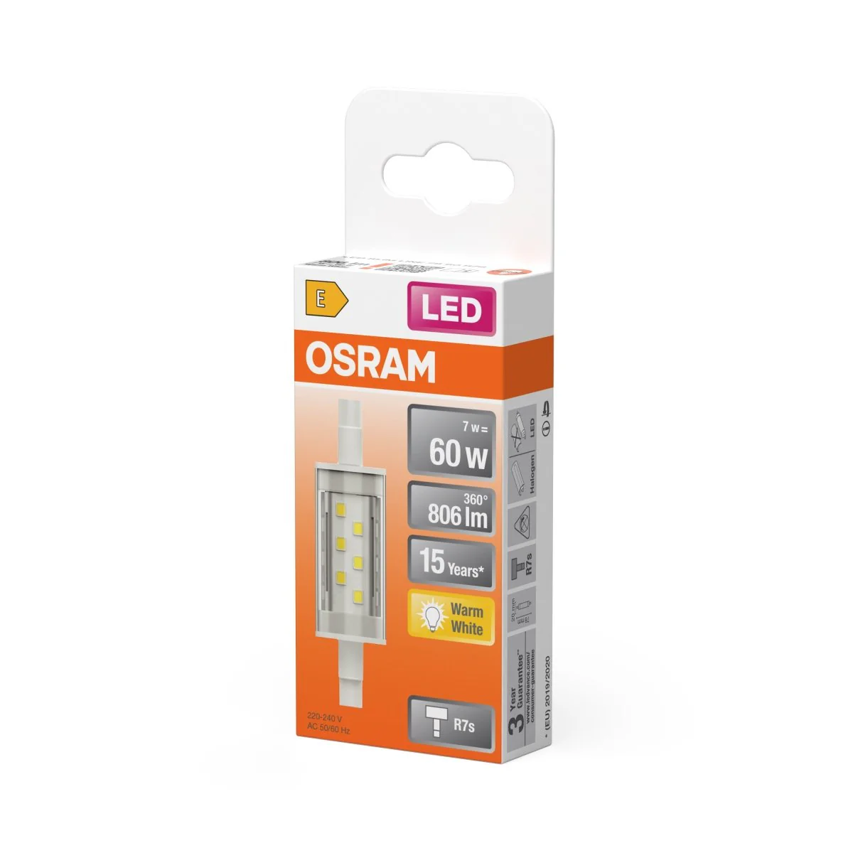 Żarówka LED OSRAM LED Slim Line 78 60 300° 7W 827 Clear R7s - Image 2