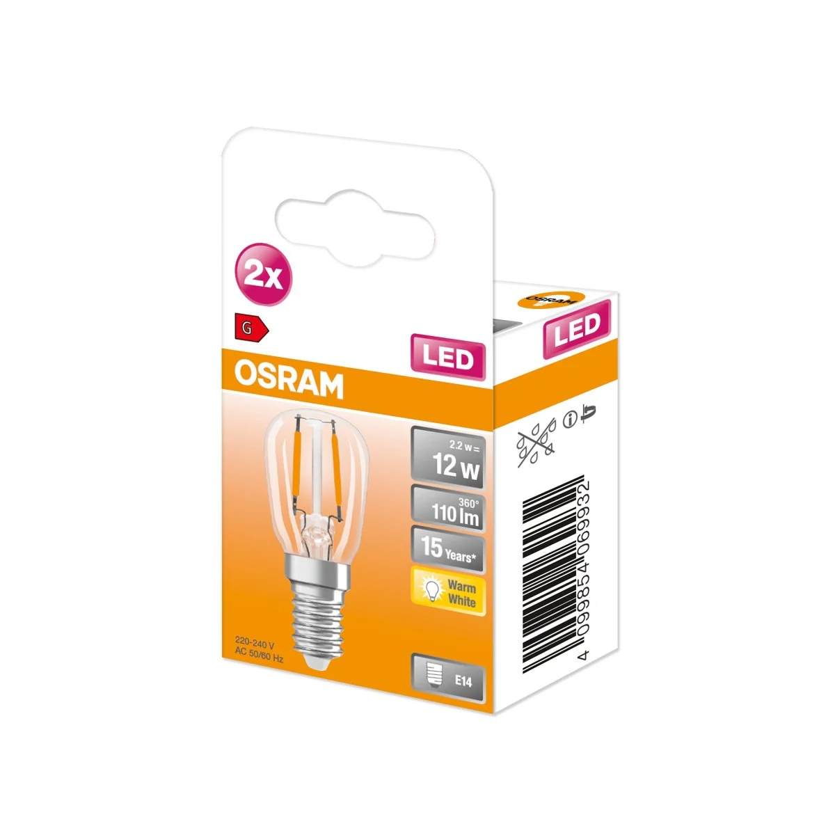 Żarówka LED OSRAM LED Special T26 12 300° Filament 2.2W 827 Clear E14 - Image 2