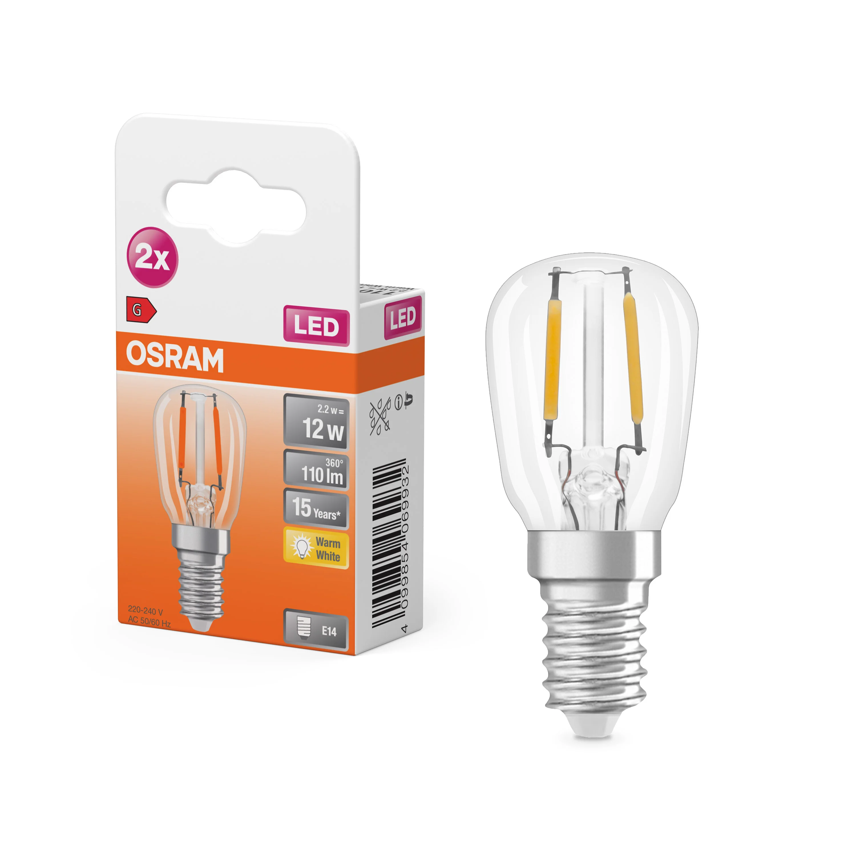 Żarówka LED OSRAM LED Special T26 12 300° Filament 2.2W 827 Clear E14 - Image 4