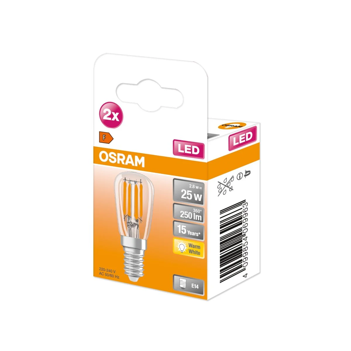 Żarówka LED OSRAM LED Special T26 25 300° Filament 2.8W 827 Clear E14 - Image 2