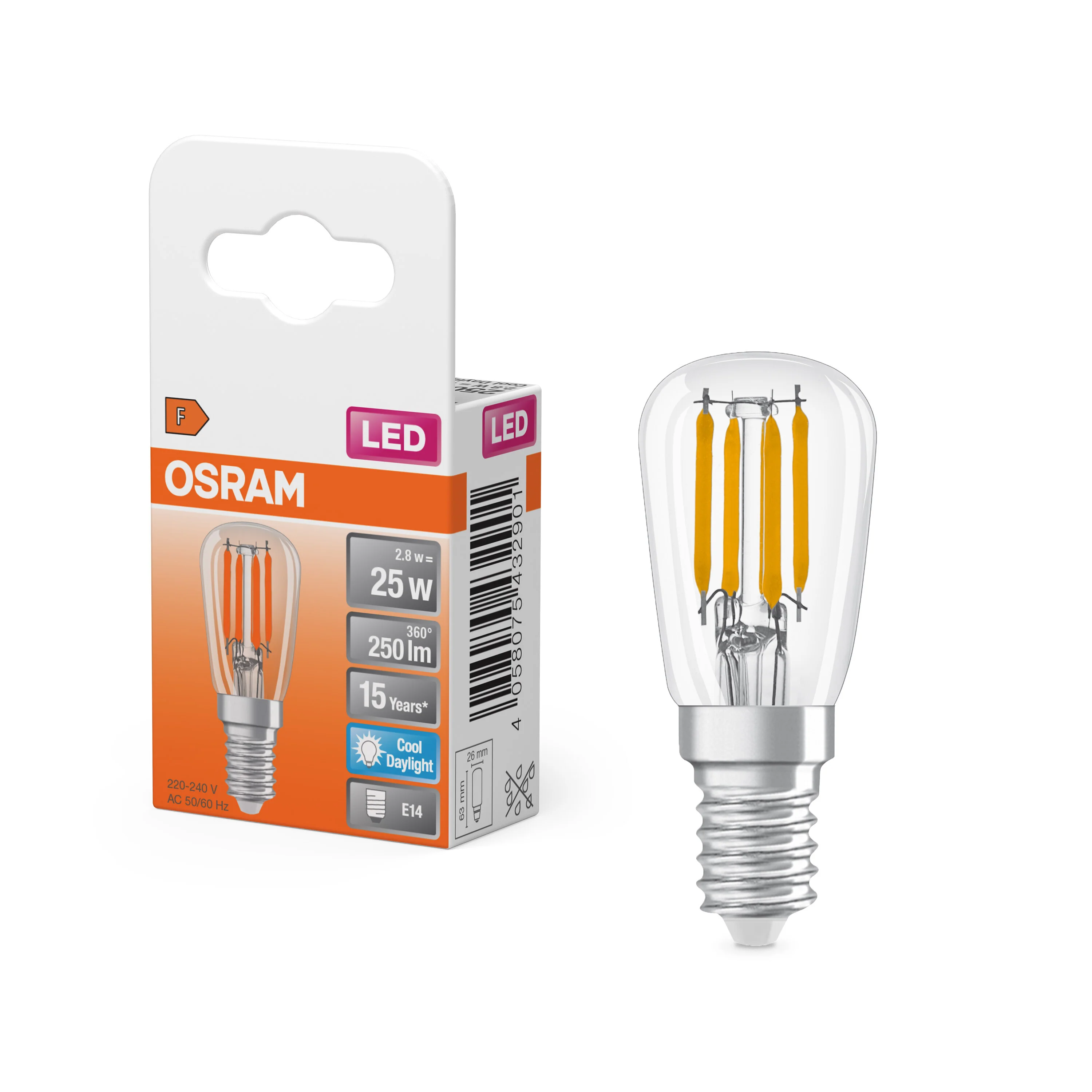 Żarówka LED OSRAM LED Special T26 25 300° Filament 2.8W 865 Clear E14 - Image 4