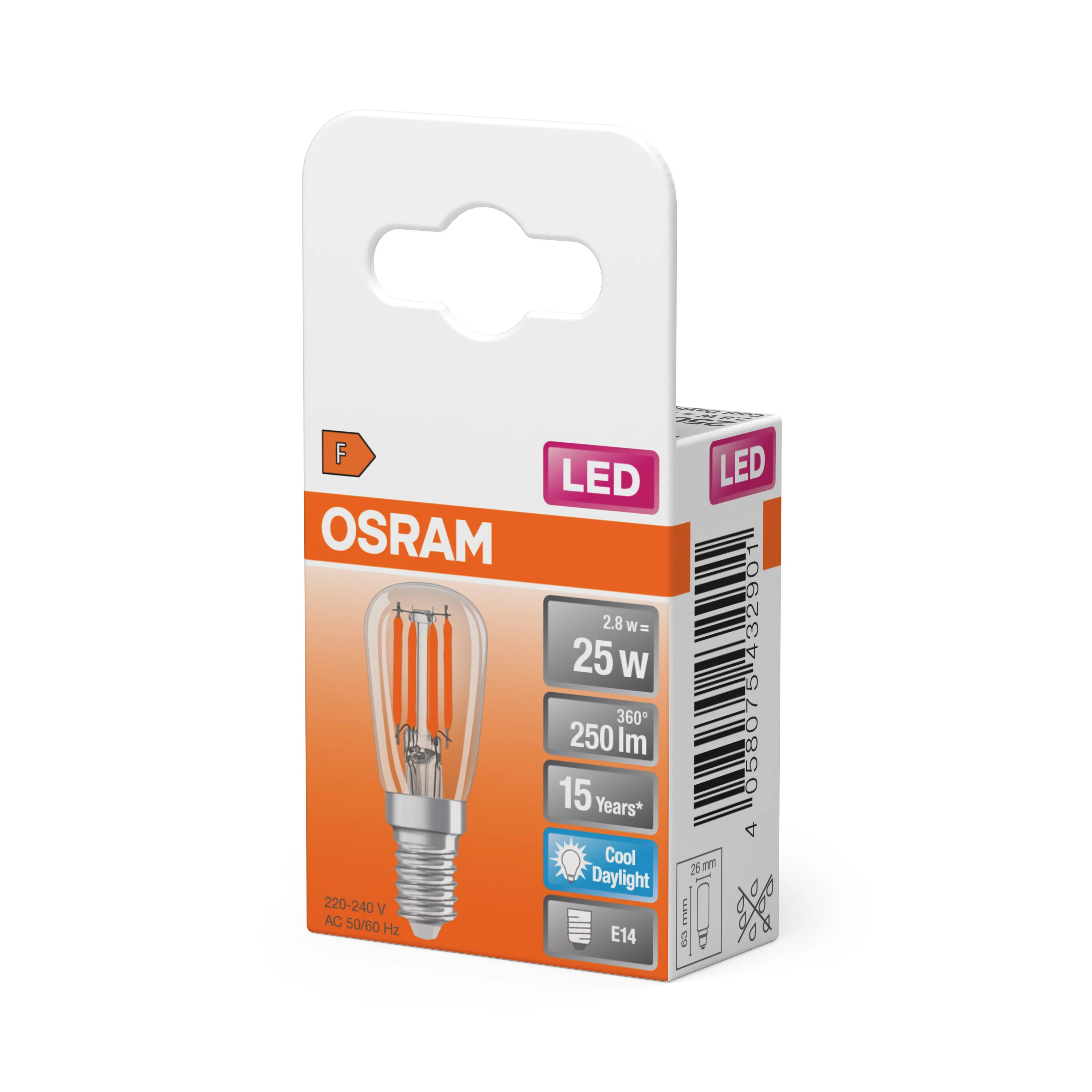 Żarówka LED OSRAM LED Special T26 25 300° Filament 2.8W 865 Clear E14 - Image 5