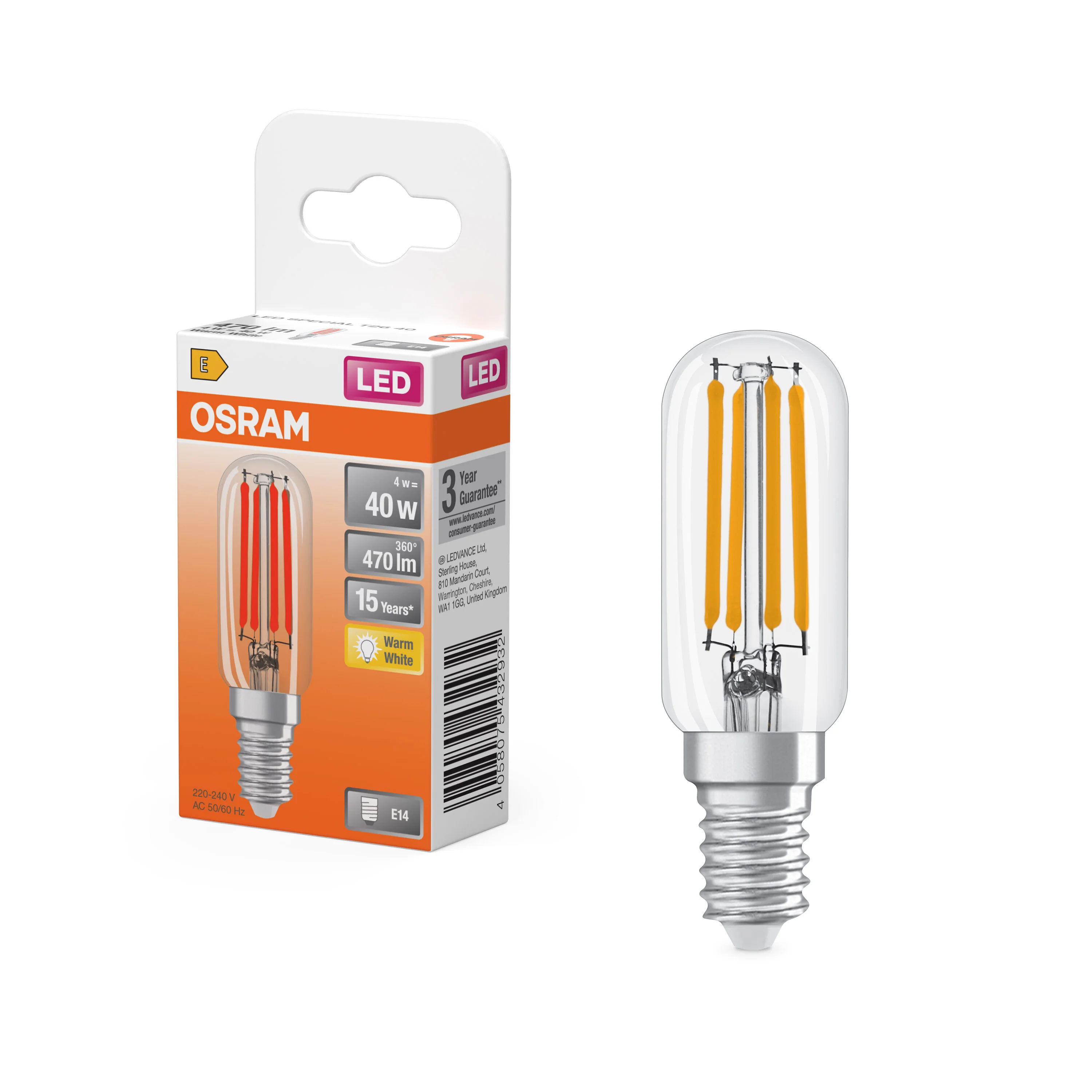 Żarówka LED OSRAM LED Special T26 40 300° Filament 4W 827 Clear E14 - Image 5