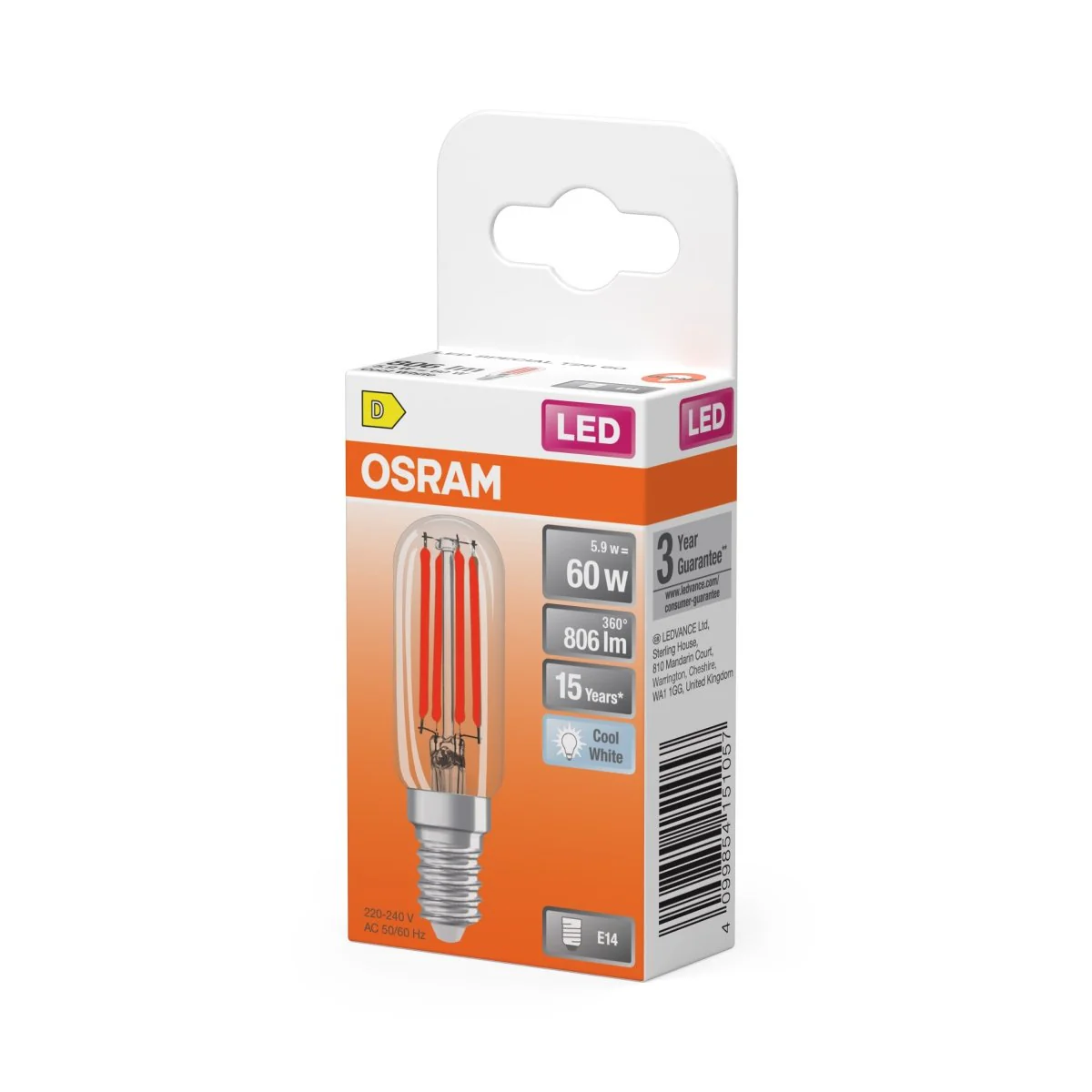 Żarówka LED OSRAM LED Special T26 55 300° Filament 5.9W 840 Clear E14 - Image 2