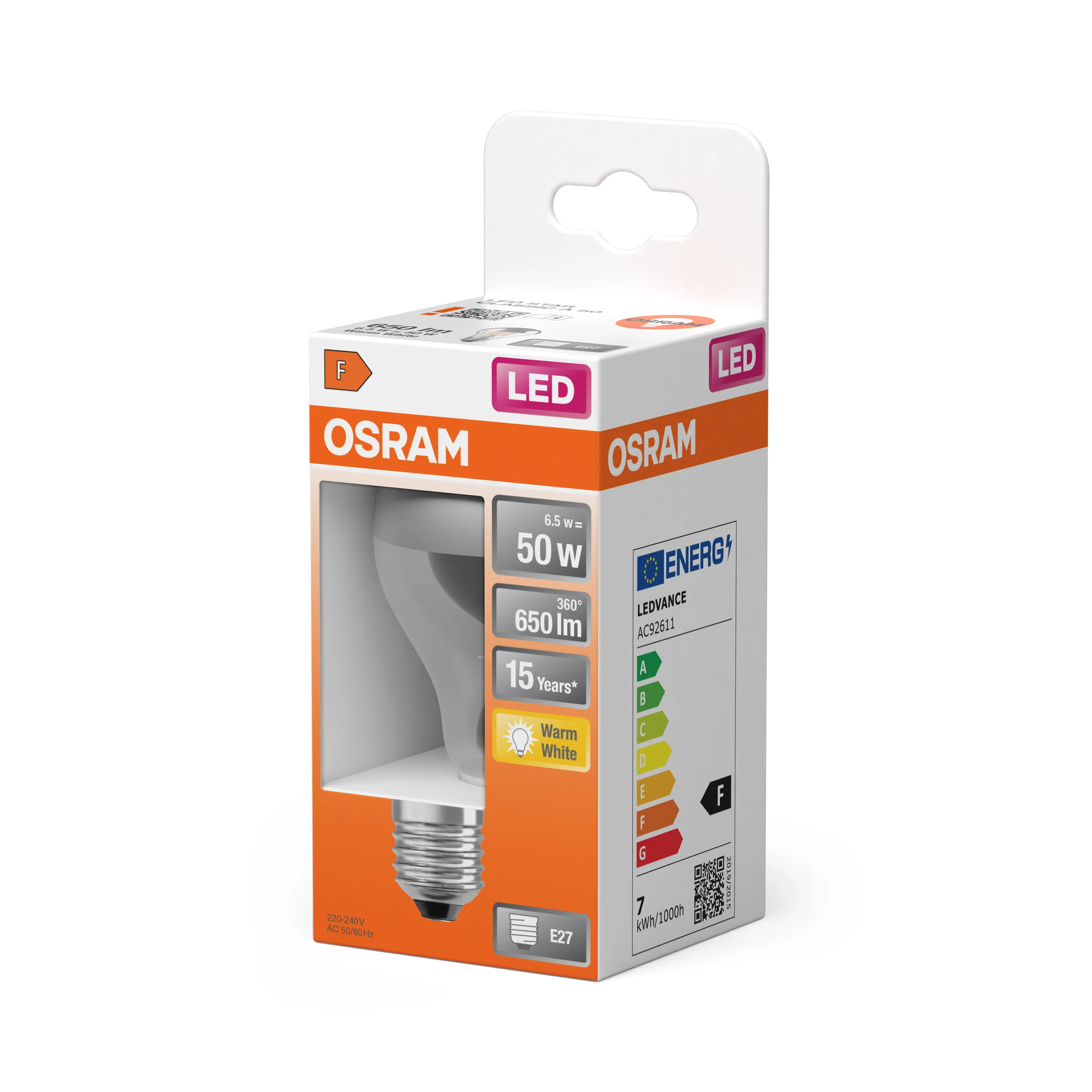 Żarówka LED OSRAM LED Star Classic A 50 Filament Mirror 6.5W 827 Silver E27 - Image 5