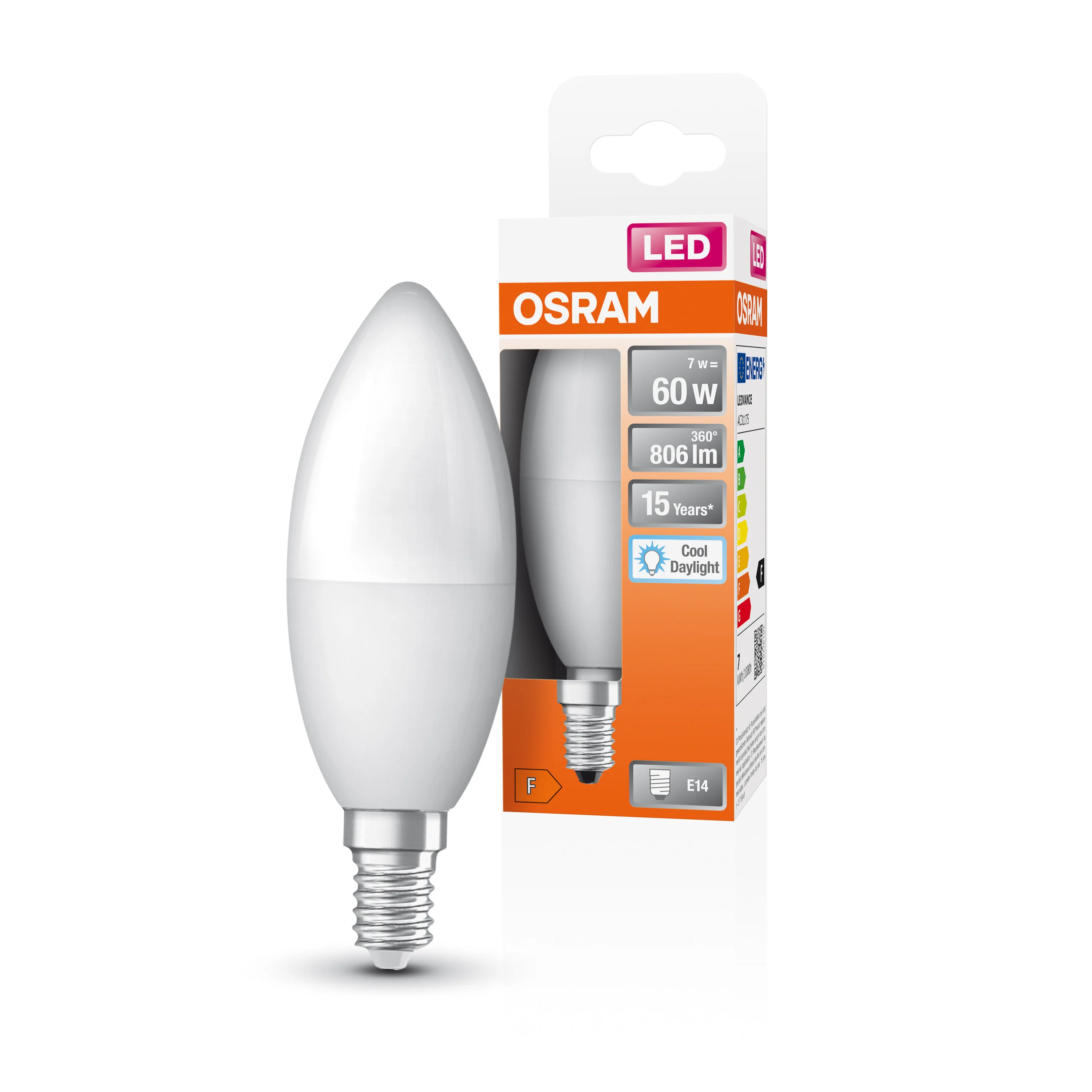 Żarówka LED OSRAM LED Star Classic B 60 7.5W 865 Frosted E14 - Image 4