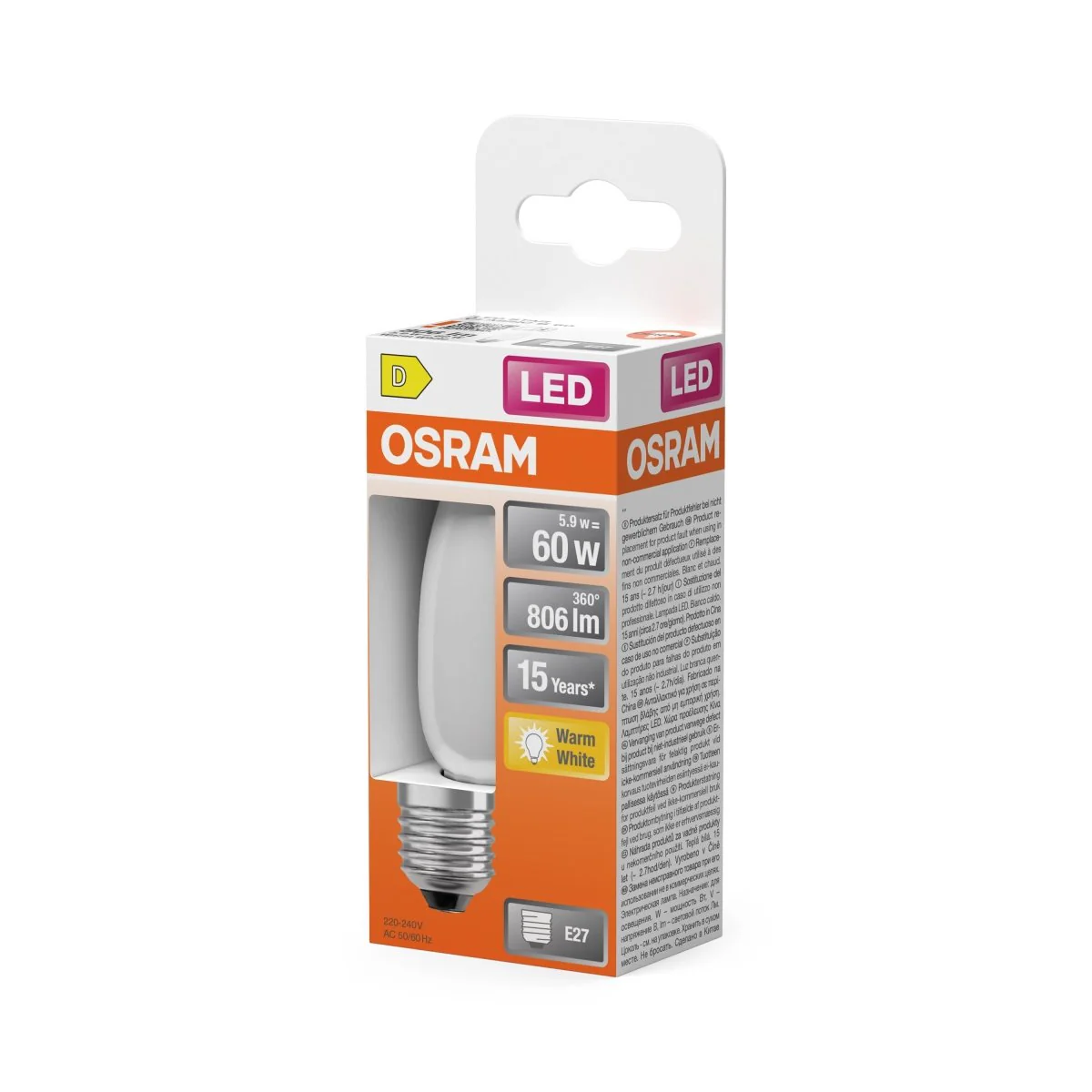 Żarówka LED OSRAM LED Star Classic B 60 Filament 5.9W 827 Frosted E27 - Image 2