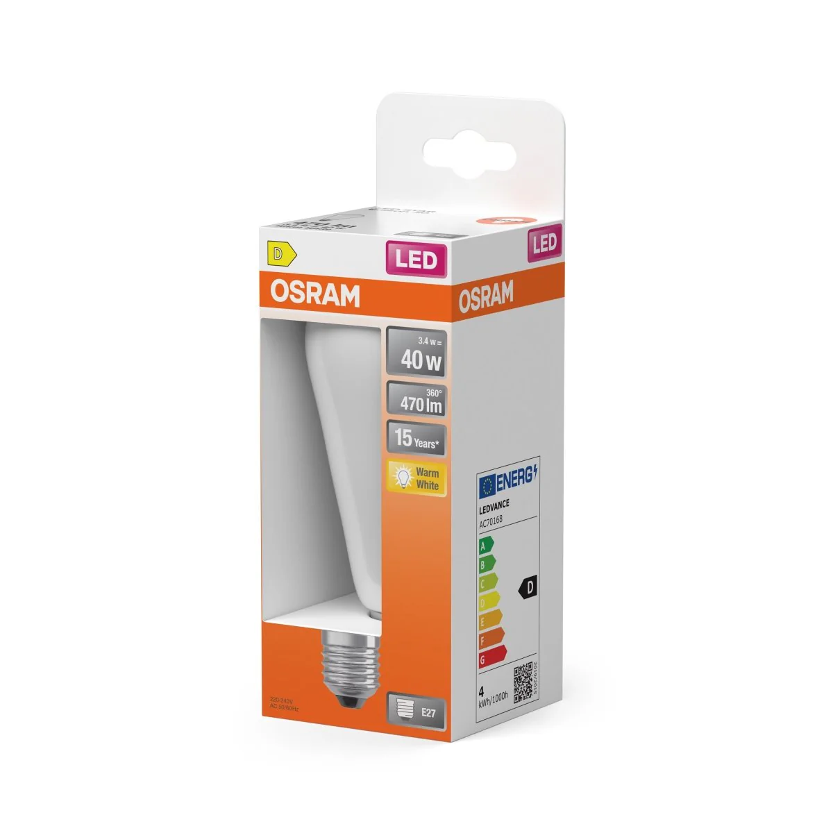 Żarówka LED OSRAM LED Star Classic Edison ST64 40 Filament 3.4W 827 Frosted E27 - Image 2