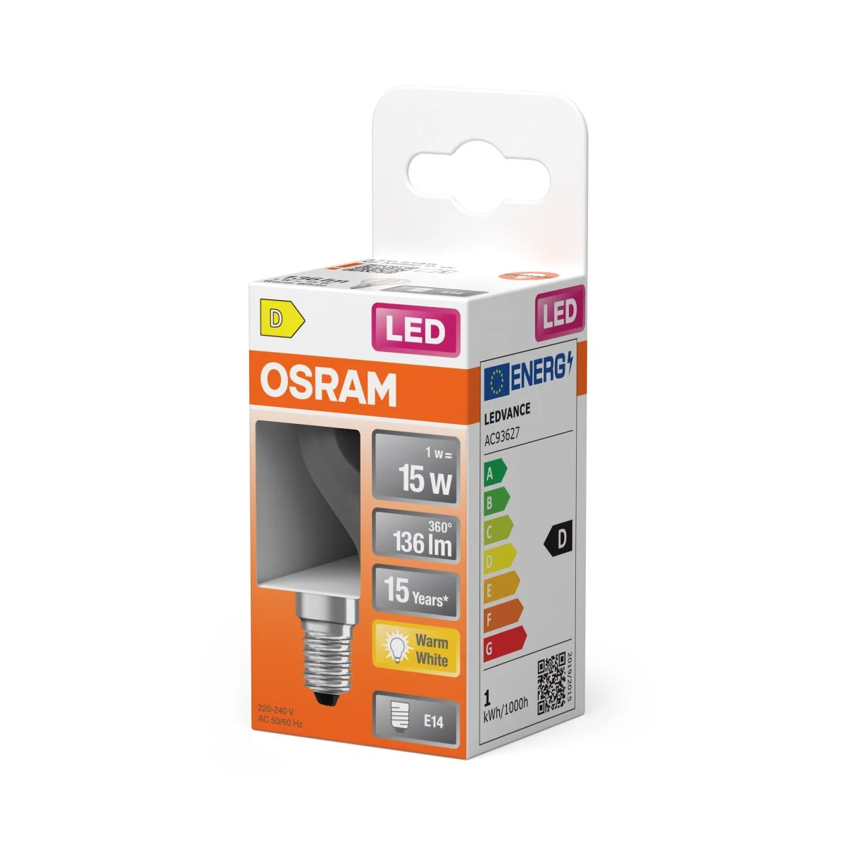 Żarówka LED OSRAM LED Star Classic P 15 Filament 1W 827 Clear E14 - Image 2