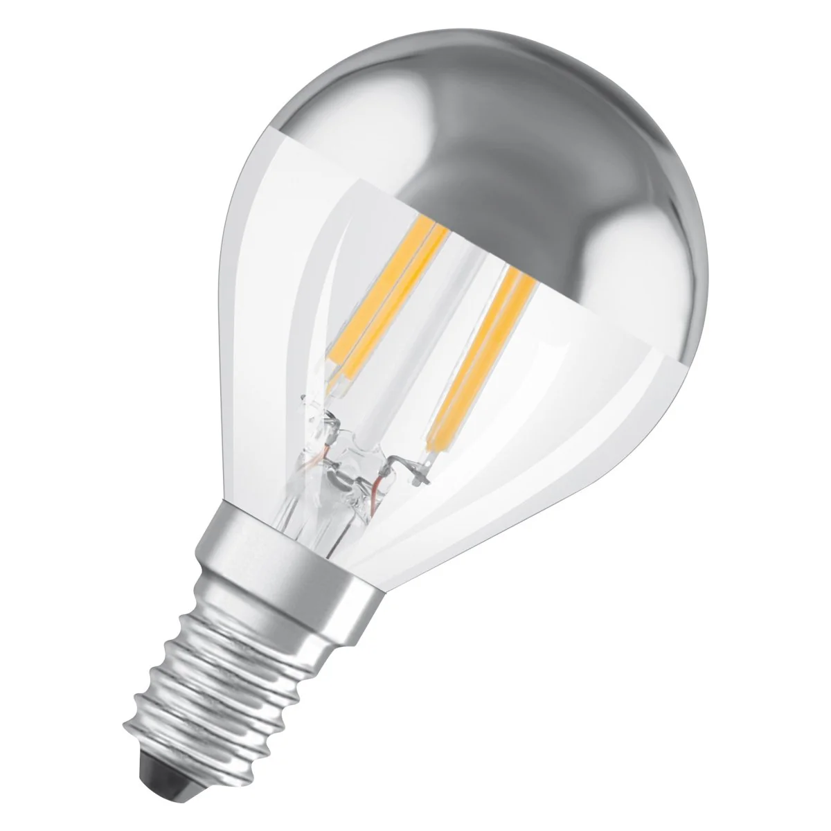 Żarówka LED OSRAM LED Star Classic P 31 Filament Mirror 4W 827 Silver E14 - Image 3