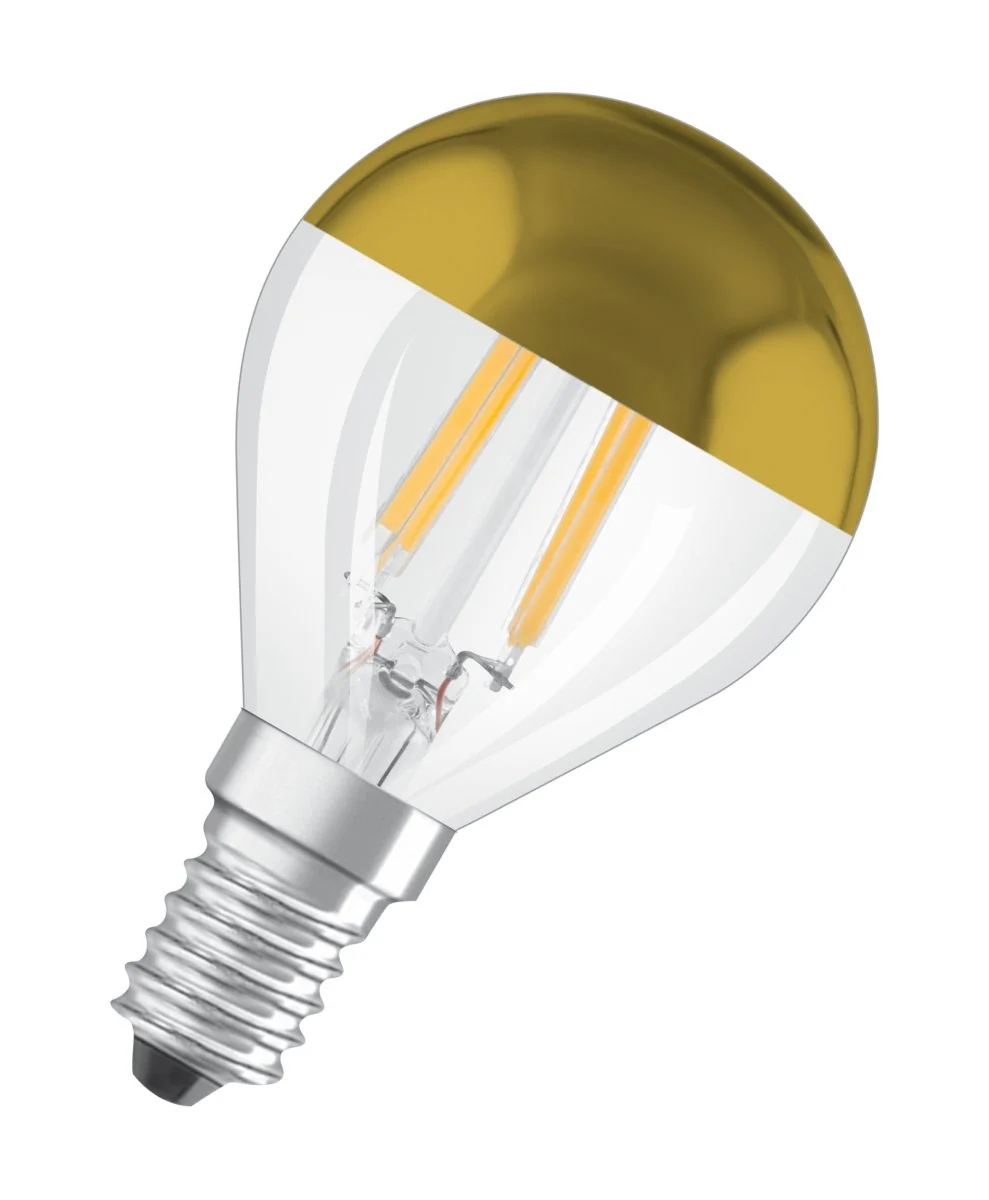 Żarówka LED OSRAM LED Star Classic P 34 Filament Mirror Gold 4W 827 Clear E14 - Image 3