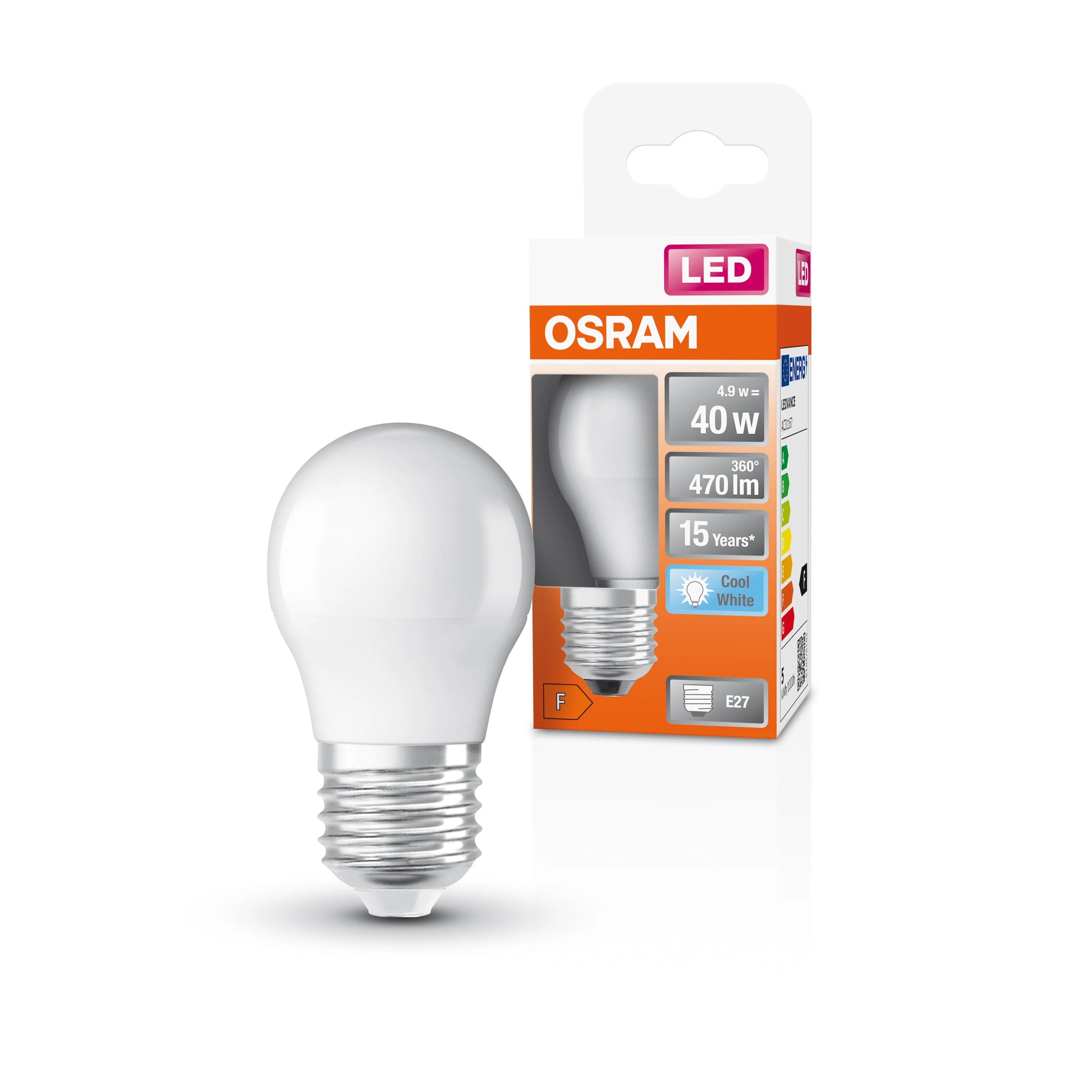 Żarówka LED OSRAM LED Star Classic P 40 4.9W 840 Frosted E27 - Image 4