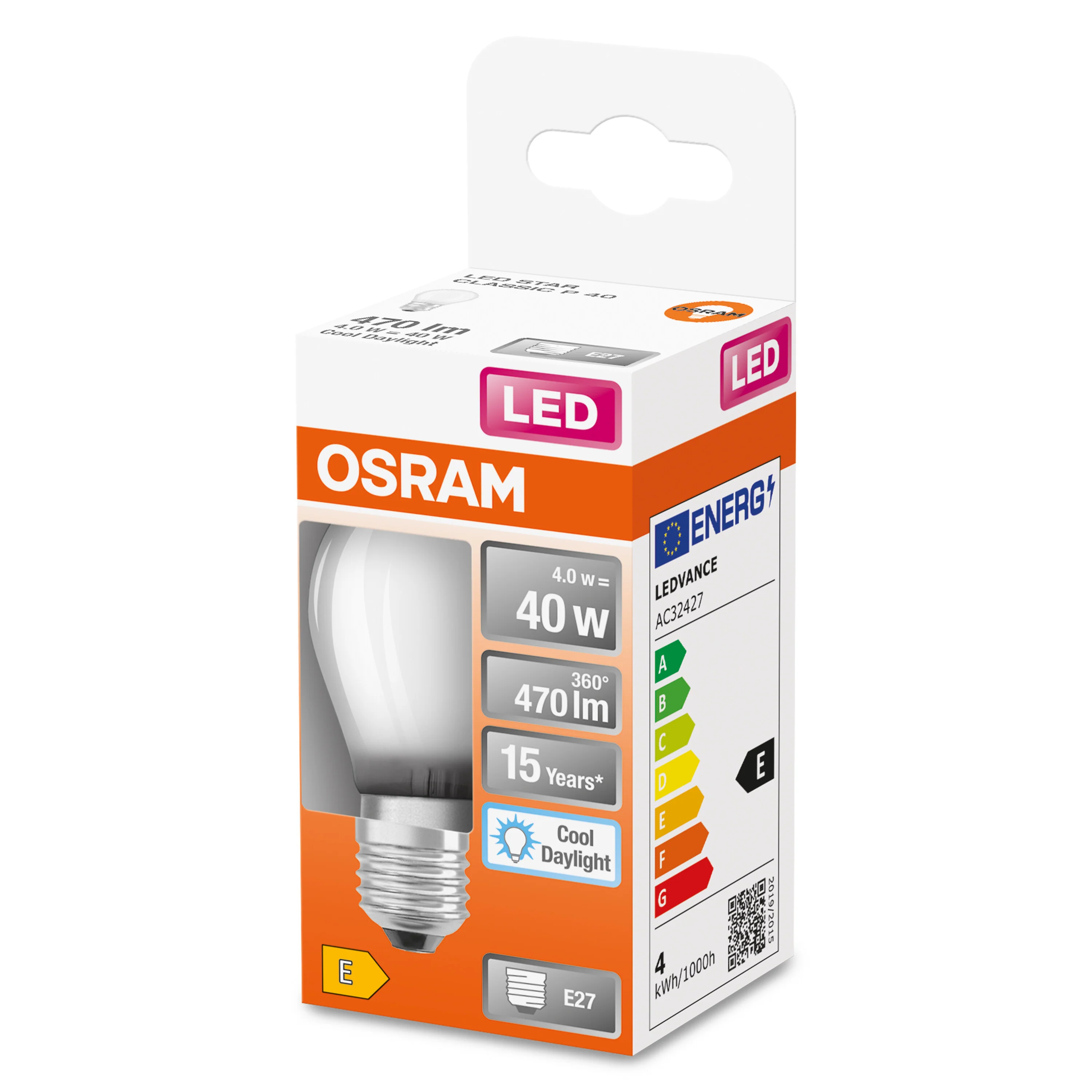 Żarówka LED OSRAM LED Star Classic P 40 4W 865 Frosted E27 - Image 3