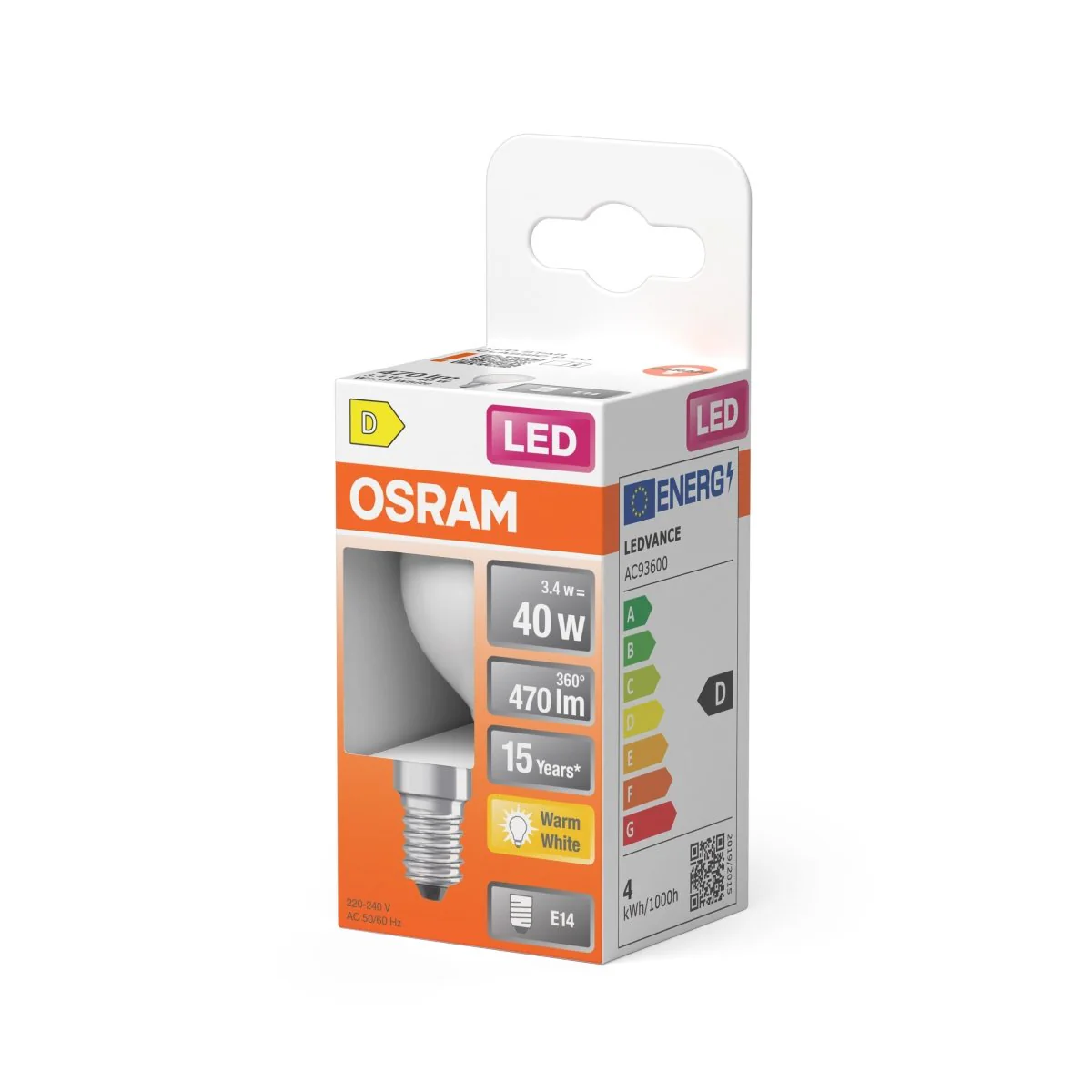 Żarówka LED OSRAM LED Star Classic P 40 Filament 3.4W 827 Frosted E14 ciepła - Image 2