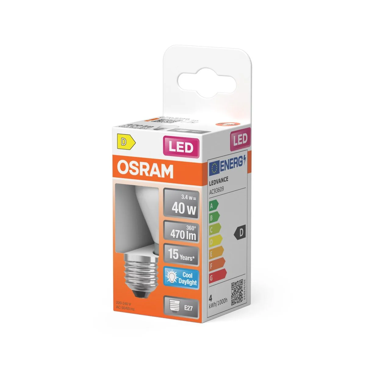 Żarówka LED OSRAM LED Star Classic P 40 Filament 3.4W 865 Frosted E27 - Image 2
