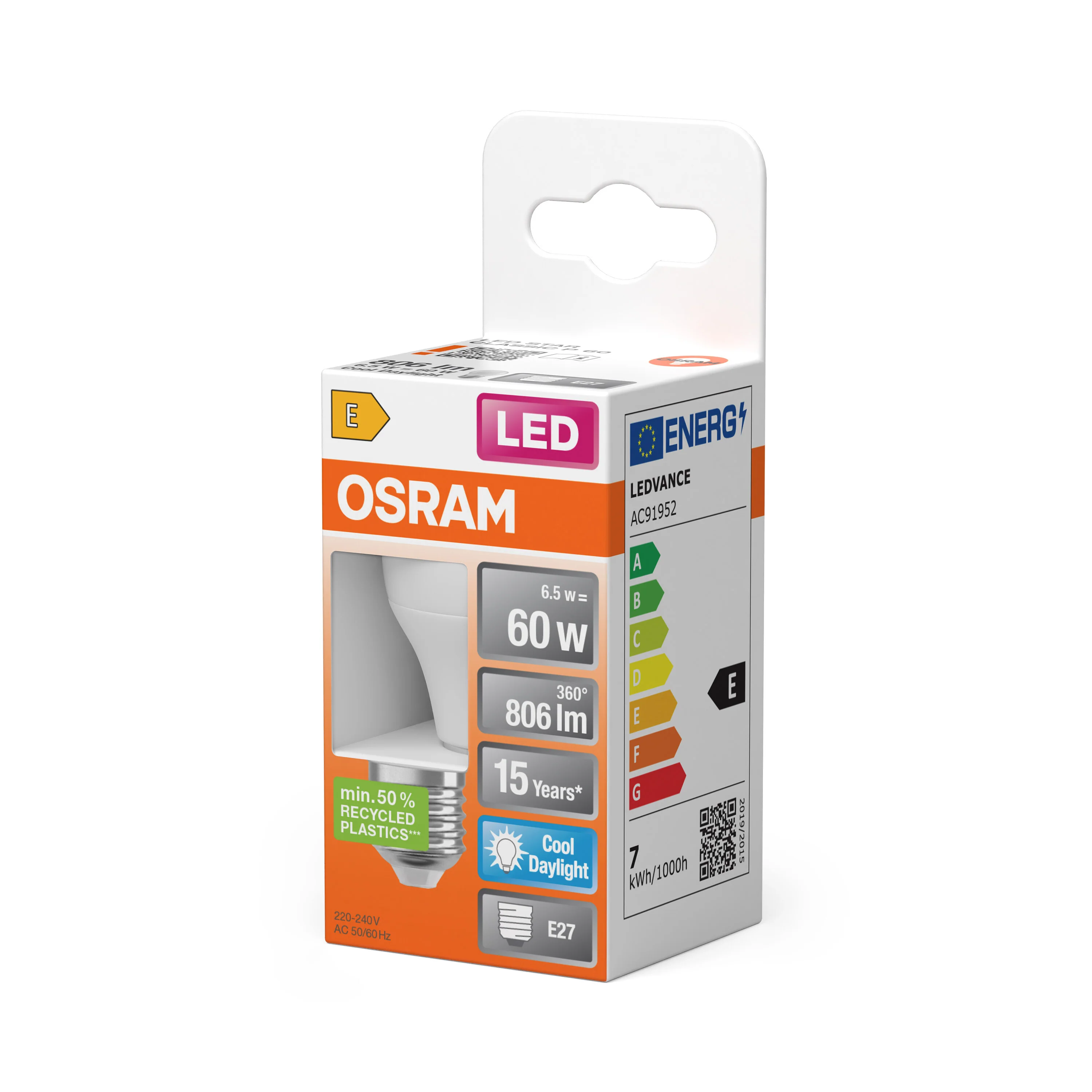 Żarówka LED OSRAM LED Star Classic P 60 6.5W 865 Frosted E27 - Image 5