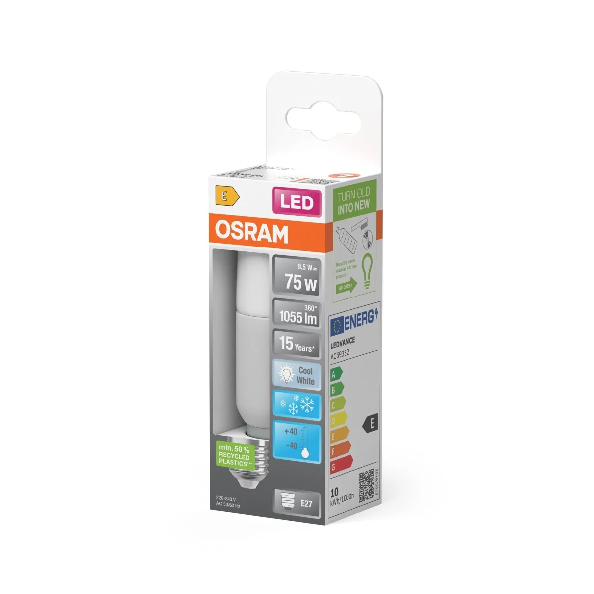 Żarówka LED OSRAM LED Star Classic Stick 75 9.5W 840 Frosted E27 - Image 2