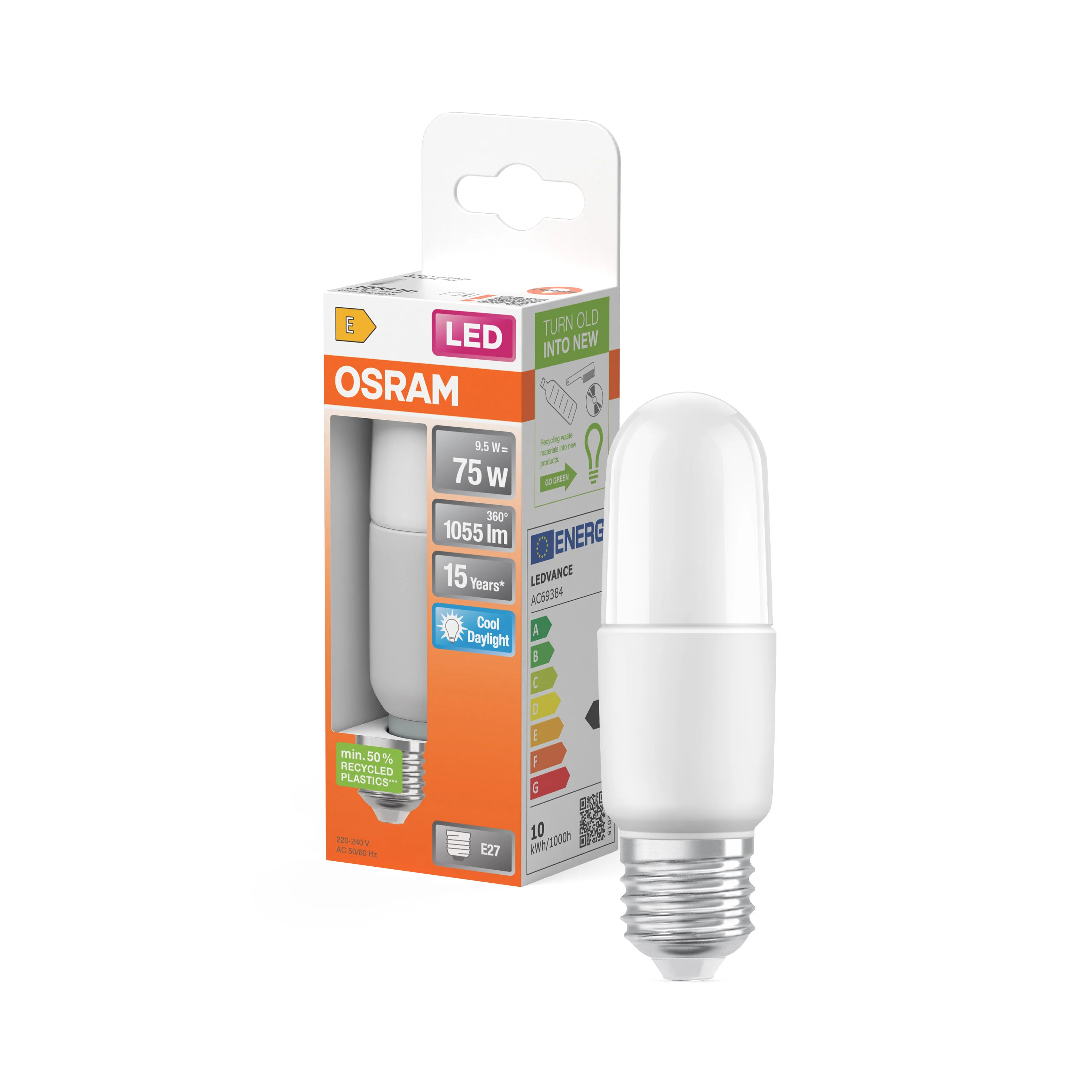 Żarówka LED OSRAM LED Star Classic Stick 75 9.5W 865 Frosted E27 - Image 4