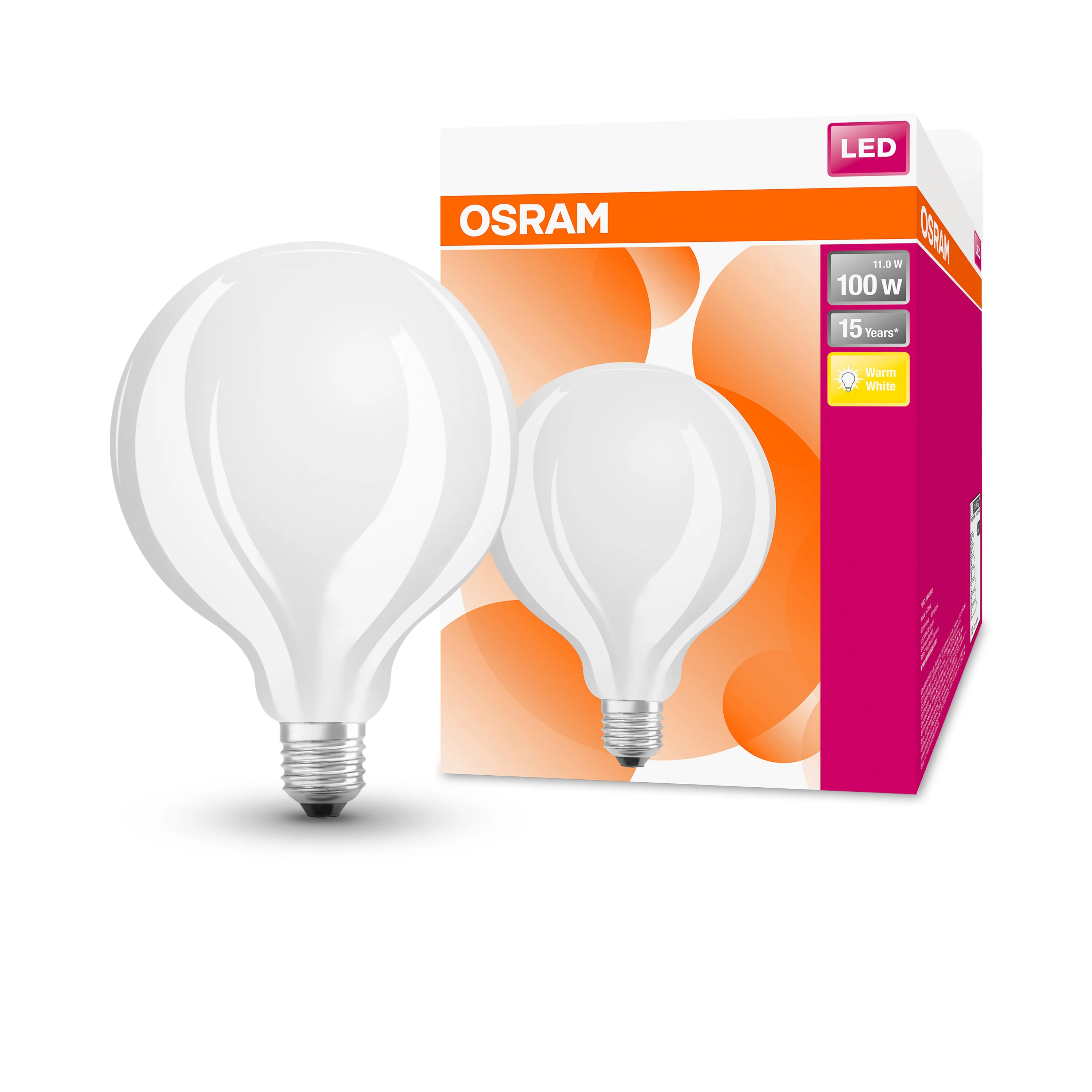 Żarówka LED OSRAM LED Star Globe 125 100 Filament 11W 827 Frosted E27 - Image 4