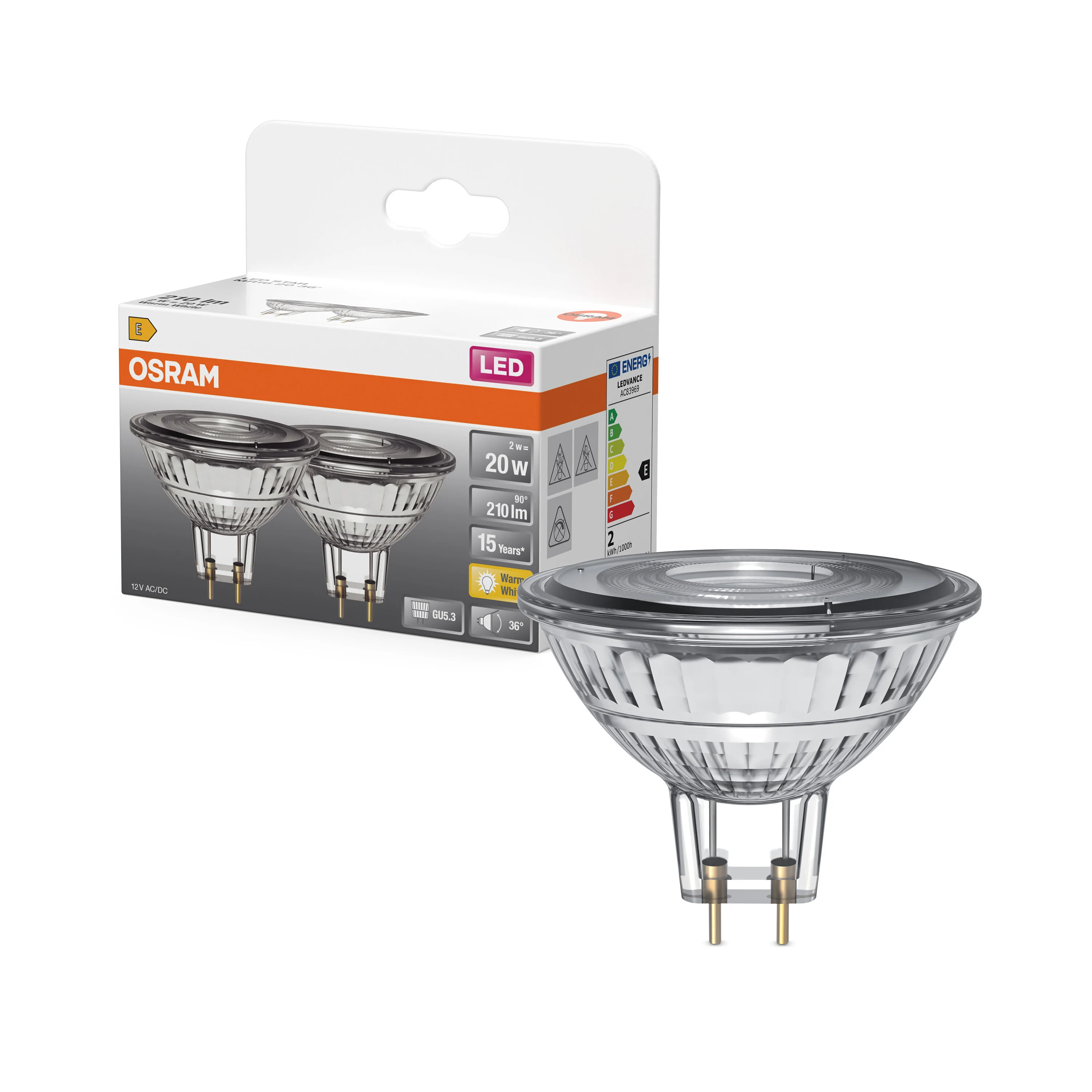Żarówka LED OSRAM LED Star MR 16 20 36° 2W 827 GU5.3 - Image 4