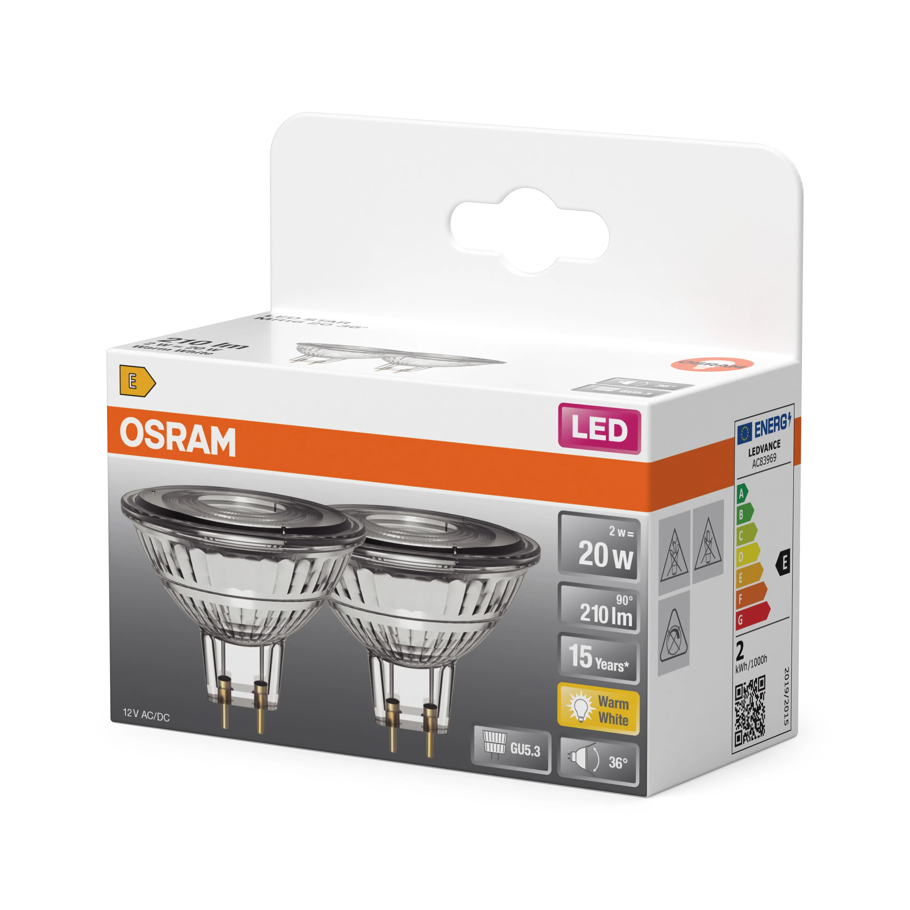Żarówka LED OSRAM LED Star MR 16 20 36° 2W 827 GU5.3 - Image 5