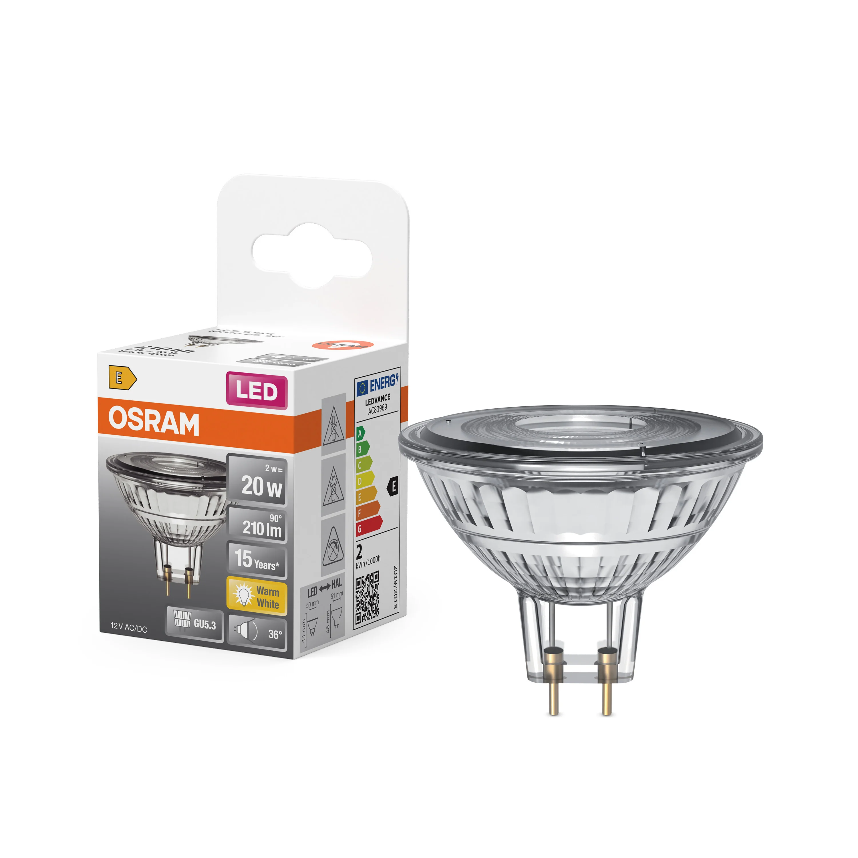 Żarówka LED OSRAM LED Star MR 16 20 36° 2W 827 GU5.3 ciepła - Image 4
