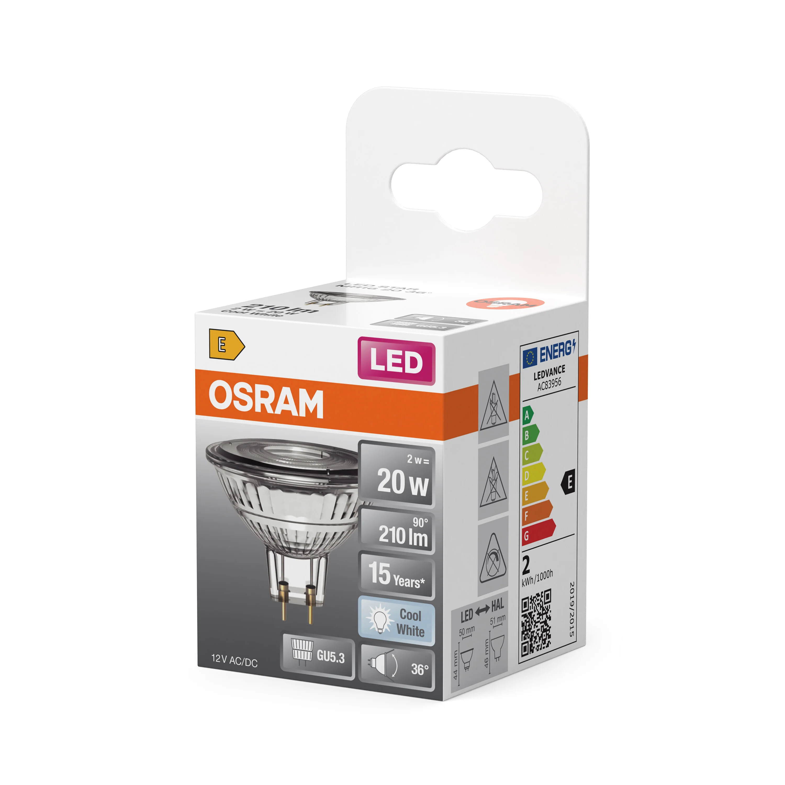 Żarówka LED OSRAM LED Star MR 16 20 36° 2W 840 GU5.3 - Image 5