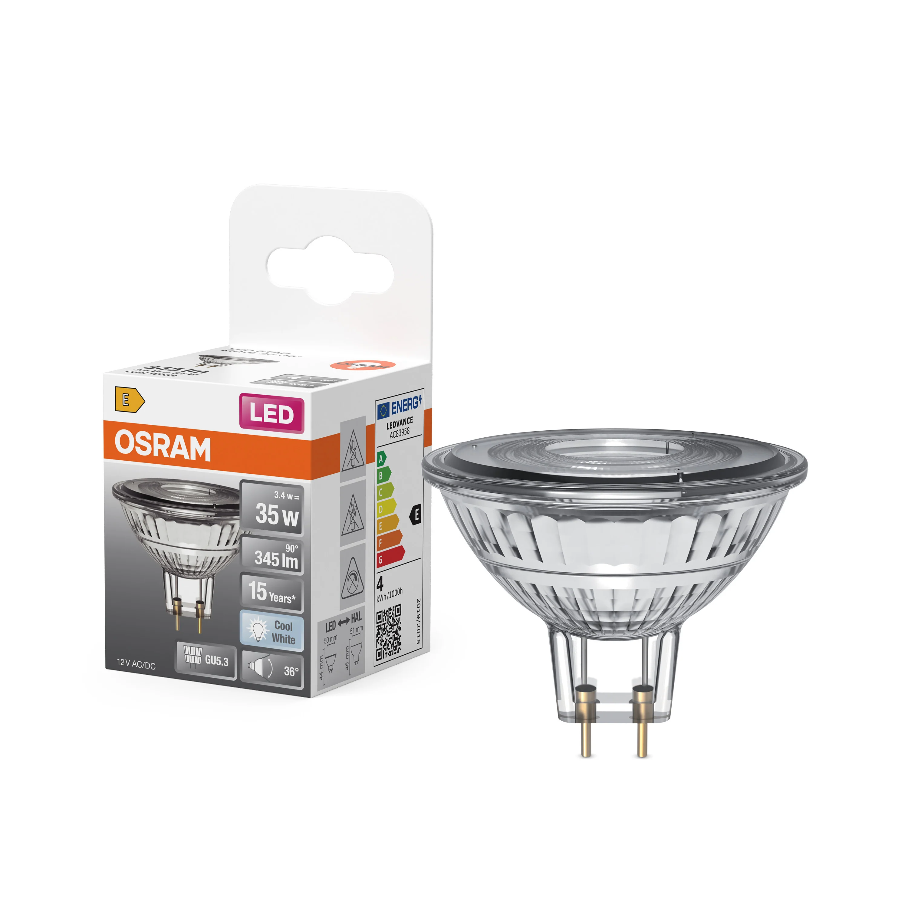Żarówka LED OSRAM LED Star MR 16 35 36° 3.4W 840 GU5.3 - Image 4