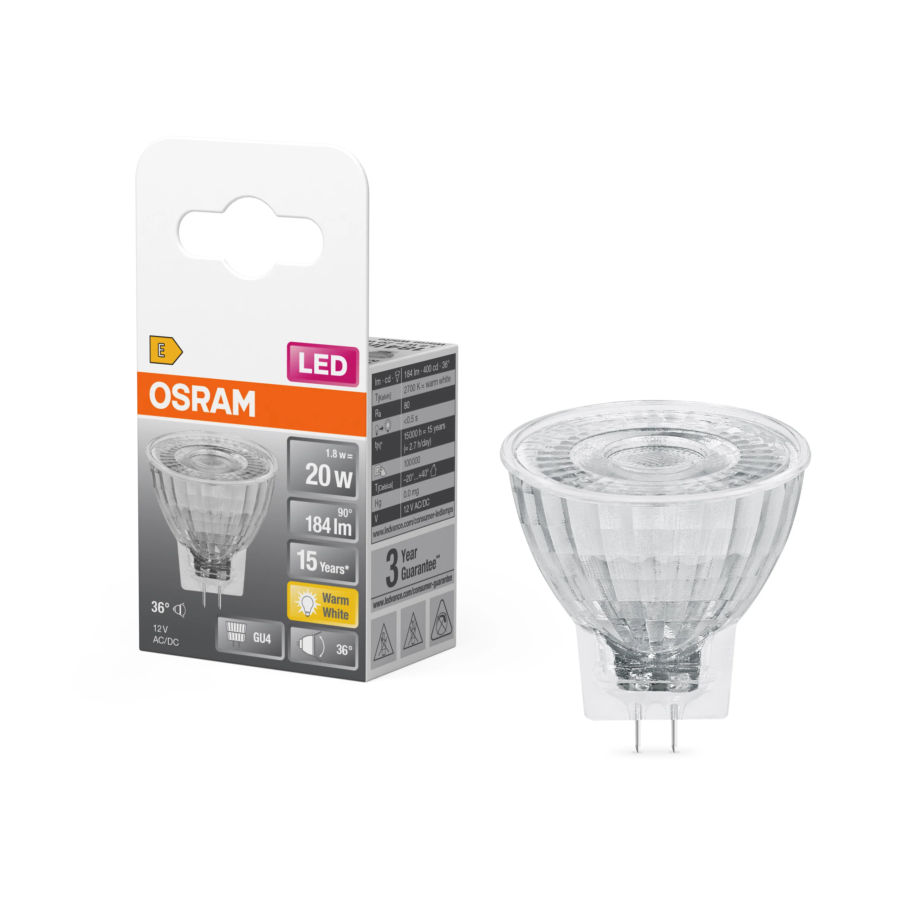 Żarówka LED OSRAM LED Star MR11 20 36° 1.8W 827 GU4 - Image 4