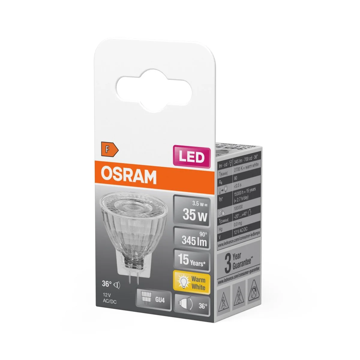 Żarówka LED OSRAM LED Star MR11 35 36° 3.5W 827 GU4 - Image 2