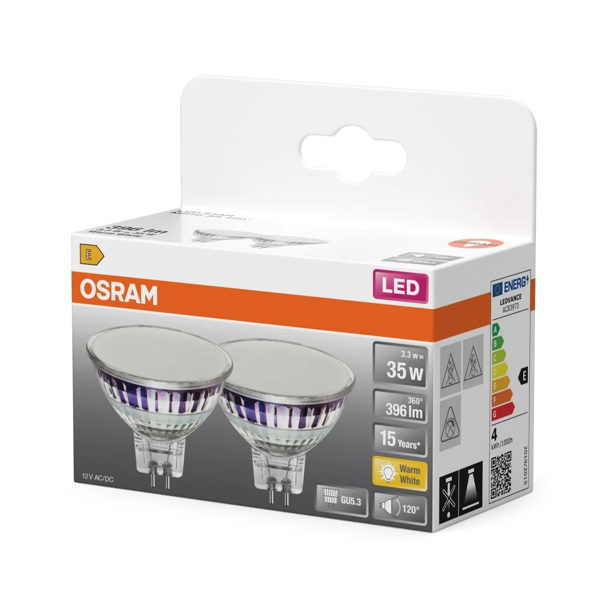 Żarówka LED OSRAM LED Star MR16 35 120° 3.3W/827 GU5.3 - Image 2