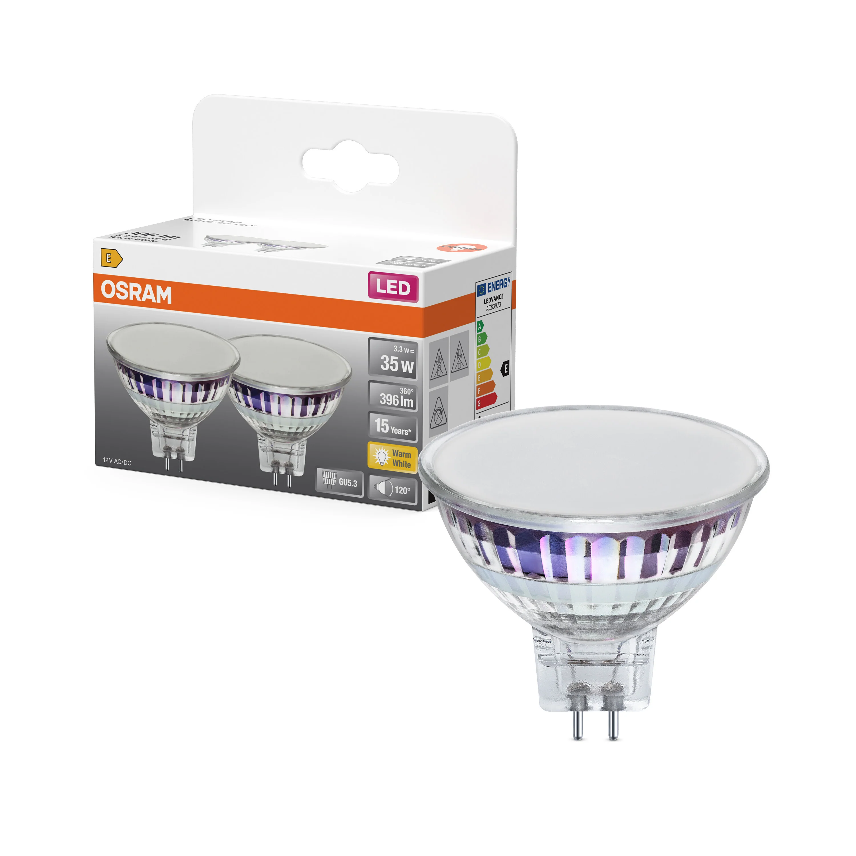 Żarówka LED OSRAM LED Star MR16 35 120° 3.3W/827 GU5.3 - Image 4