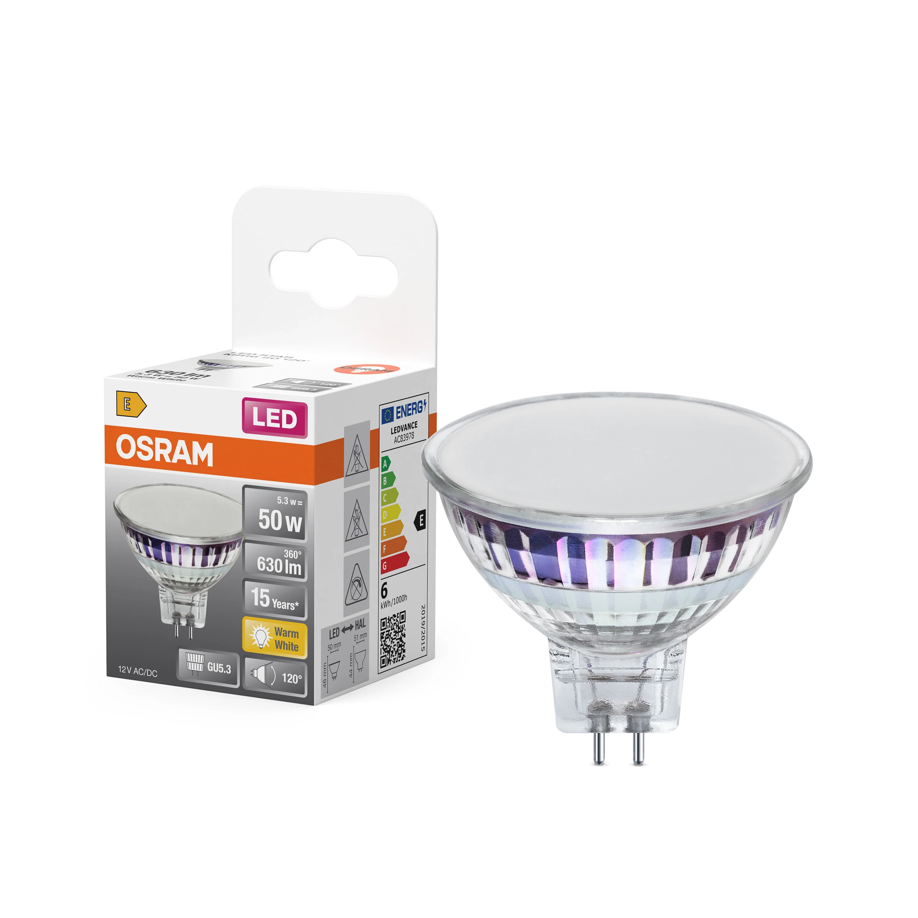 Żarówka LED OSRAM LED Star MR16 50 120° 5.3W/827 GU5.3 ciepła - Image 4