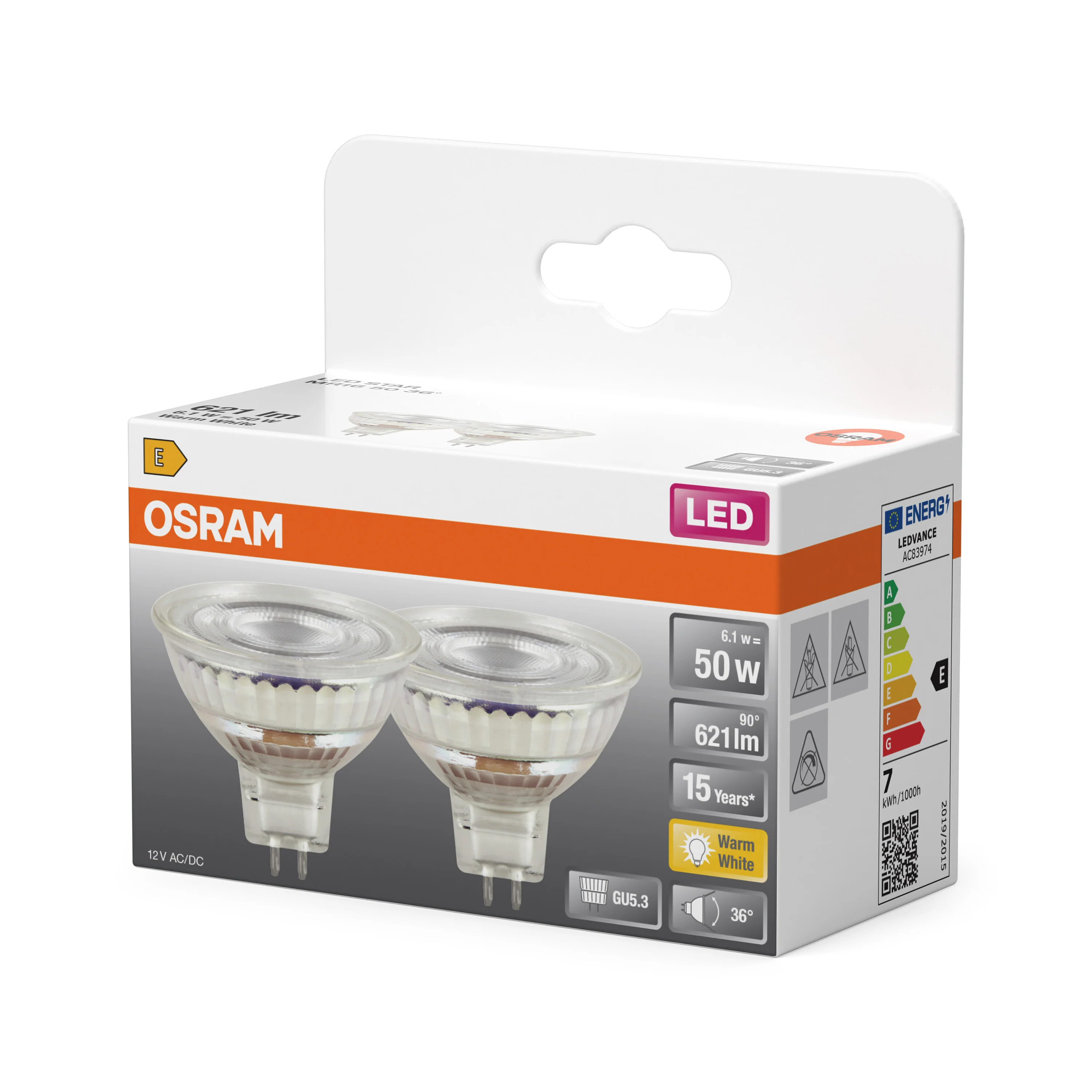 Żarówka LED OSRAM LED Star MR16 50 36° 6.1W 827 GU5.3 - Image 5