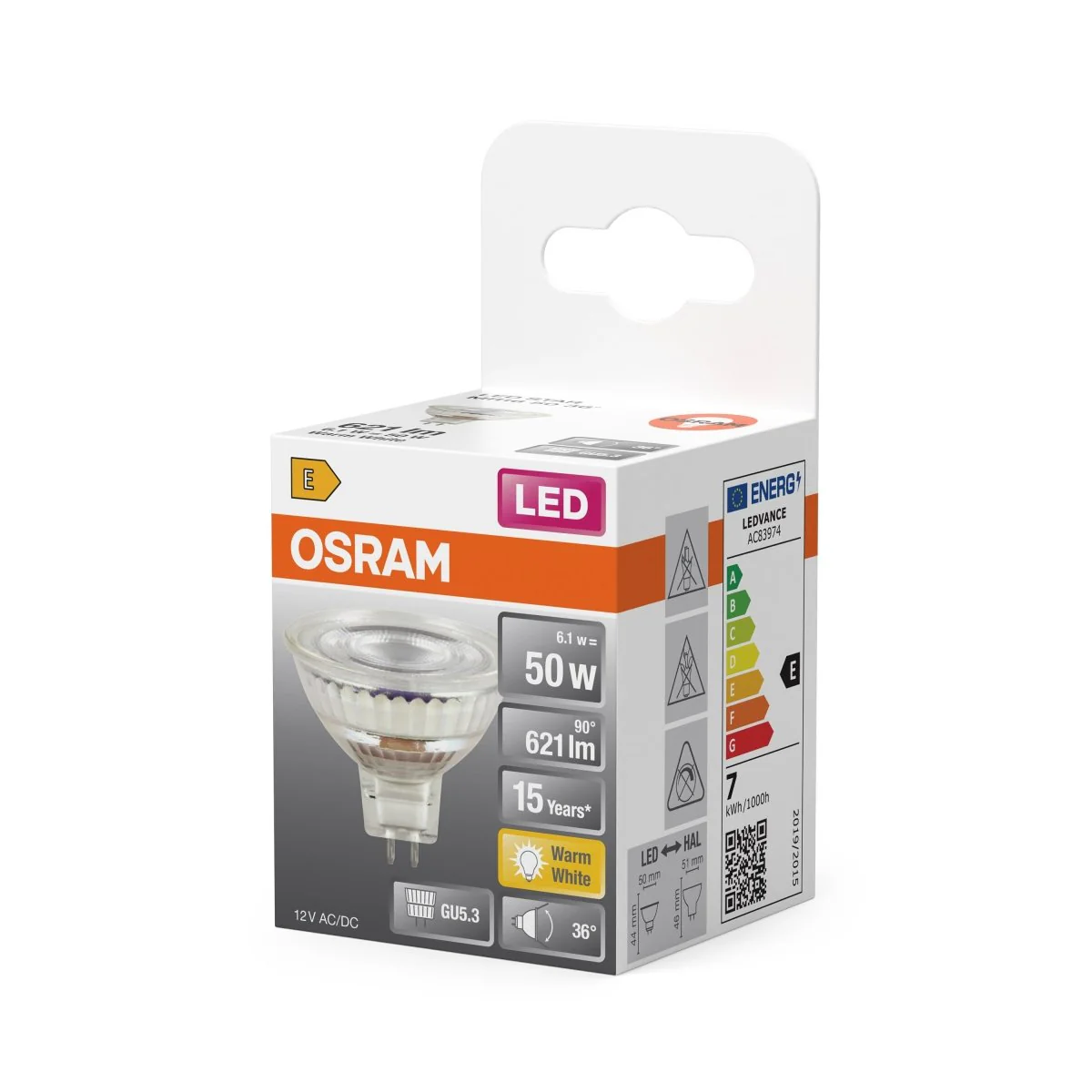 Żarówka LED OSRAM LED Star MR16 50 36° 6.1W 827 GU5.3 ciepła - Image 2